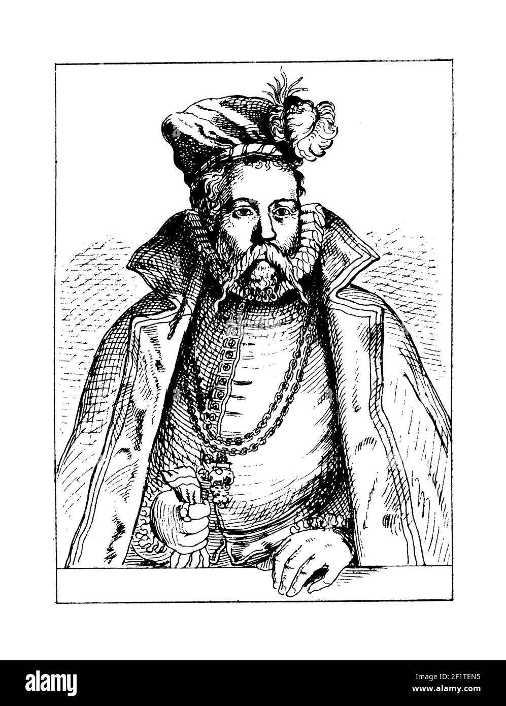 Illustration antique d'un portrait de Tycho Brahe, noble danois, astronome et alchimiste. Brahe est né le 14 décembre 1546 à Scania, Danemark ( Banque D'Images Illustration antique d'un portrait de Tycho Brahe, noble danois, astronome et alchimiste. Brahe est né le 14 décembre 1546 à Scania, Danemark ( Banque D'Images