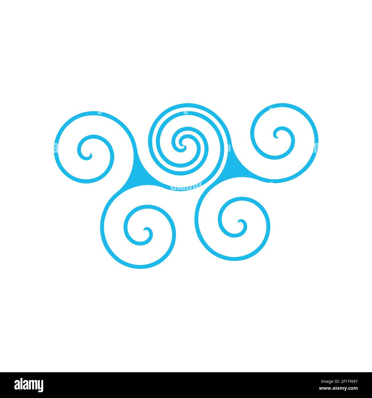 logo cercle vectoriel en spirale bleu vague d'eau. Illustration du vecteur de stock isolée Illustration de Vecteur