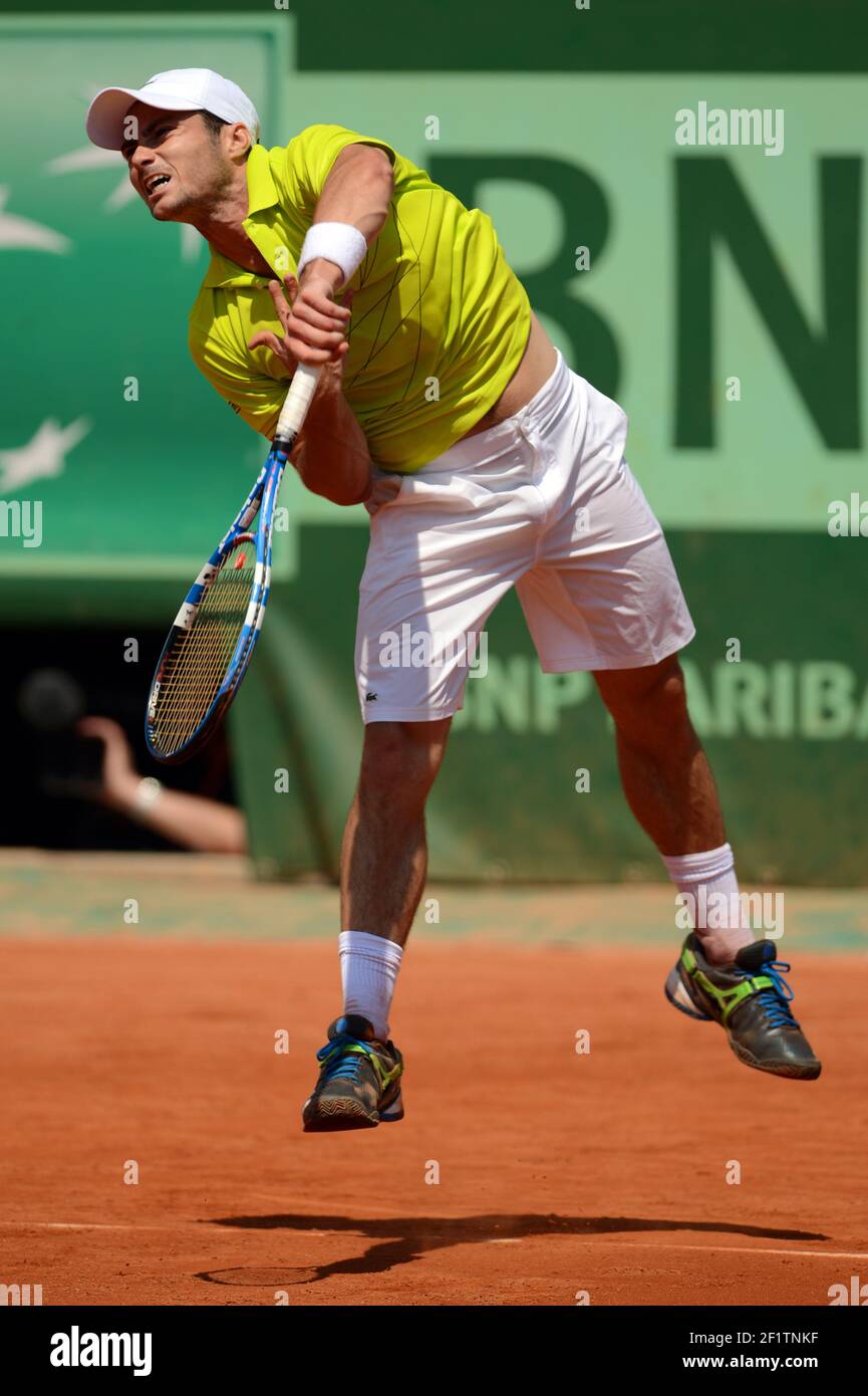 TENNIS - GRAND CHELEM - ROLAND GARROS 2012 - PARIS (FRA) - JOUR 1 - 27/05/2012 - PHOTO PHILIPPE MILLEREAU / KMSP / DPPI - JONATHAN DASNIERES DE VEIGY (FRA) Banque D'Images