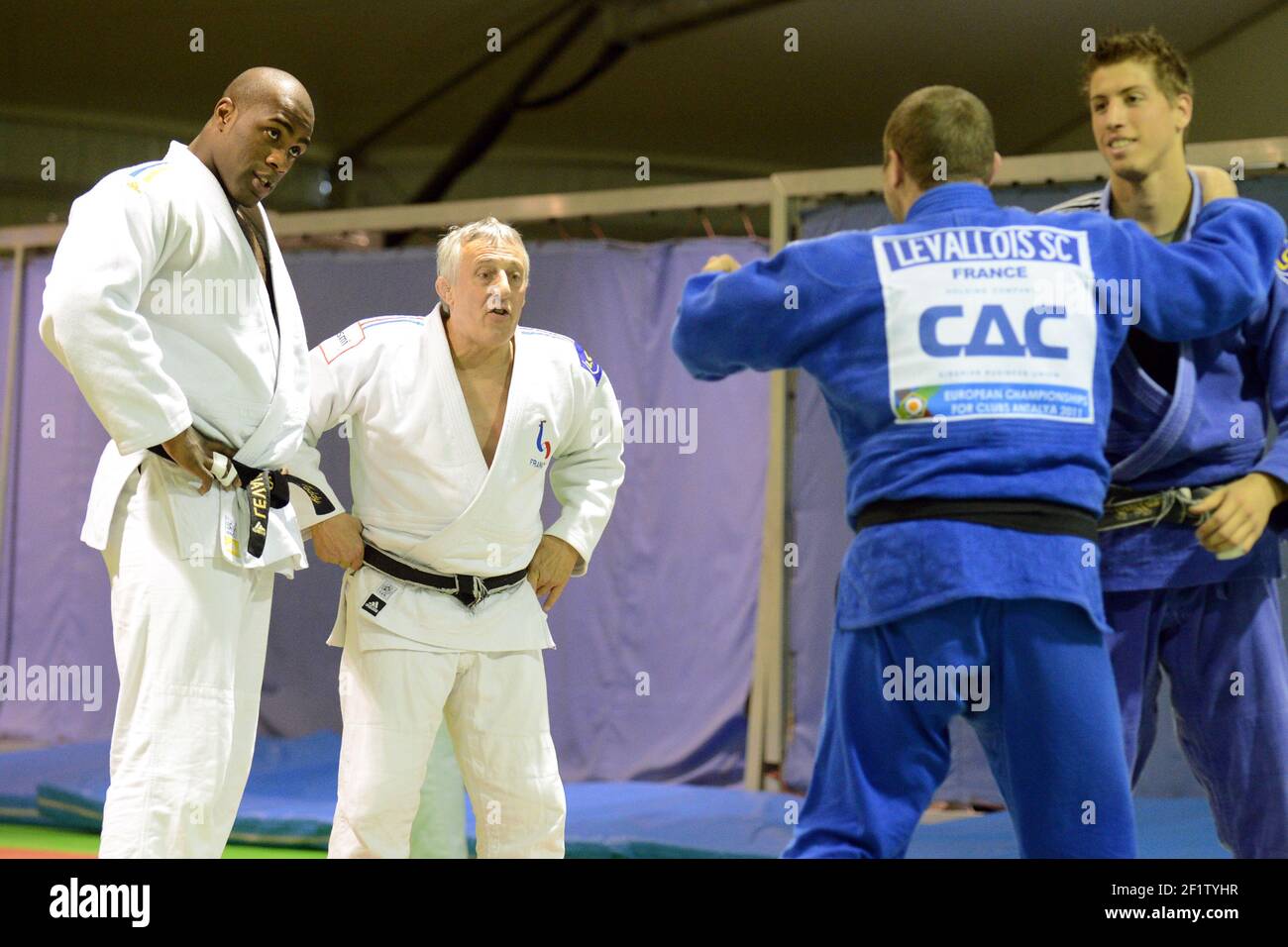 JUDO - TEDDY RINER CABINET - INSEP - 19/04/2012 - PHOTO : PHILIPPE MILLEREAU / KMSP / DPPI Banque D'Images