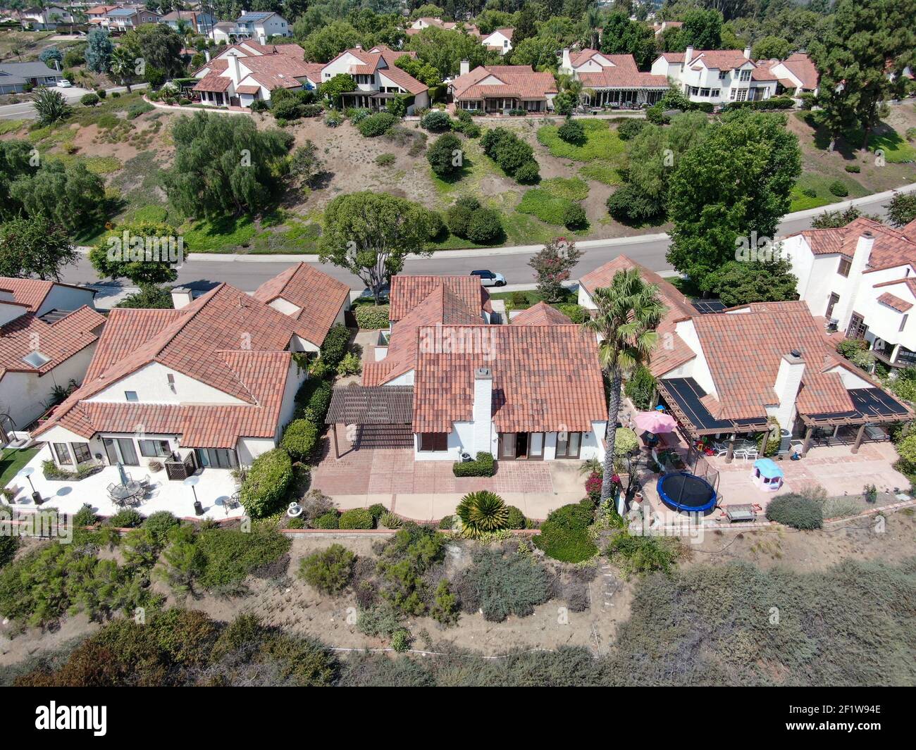 Vue aérienne de la maison résidentielle, Californie du Sud Banque D'Images
