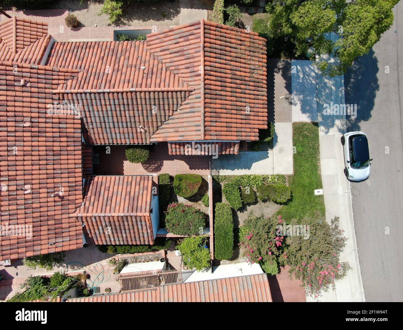 Vue aérienne de la maison résidentielle, Californie du Sud Banque D'Images