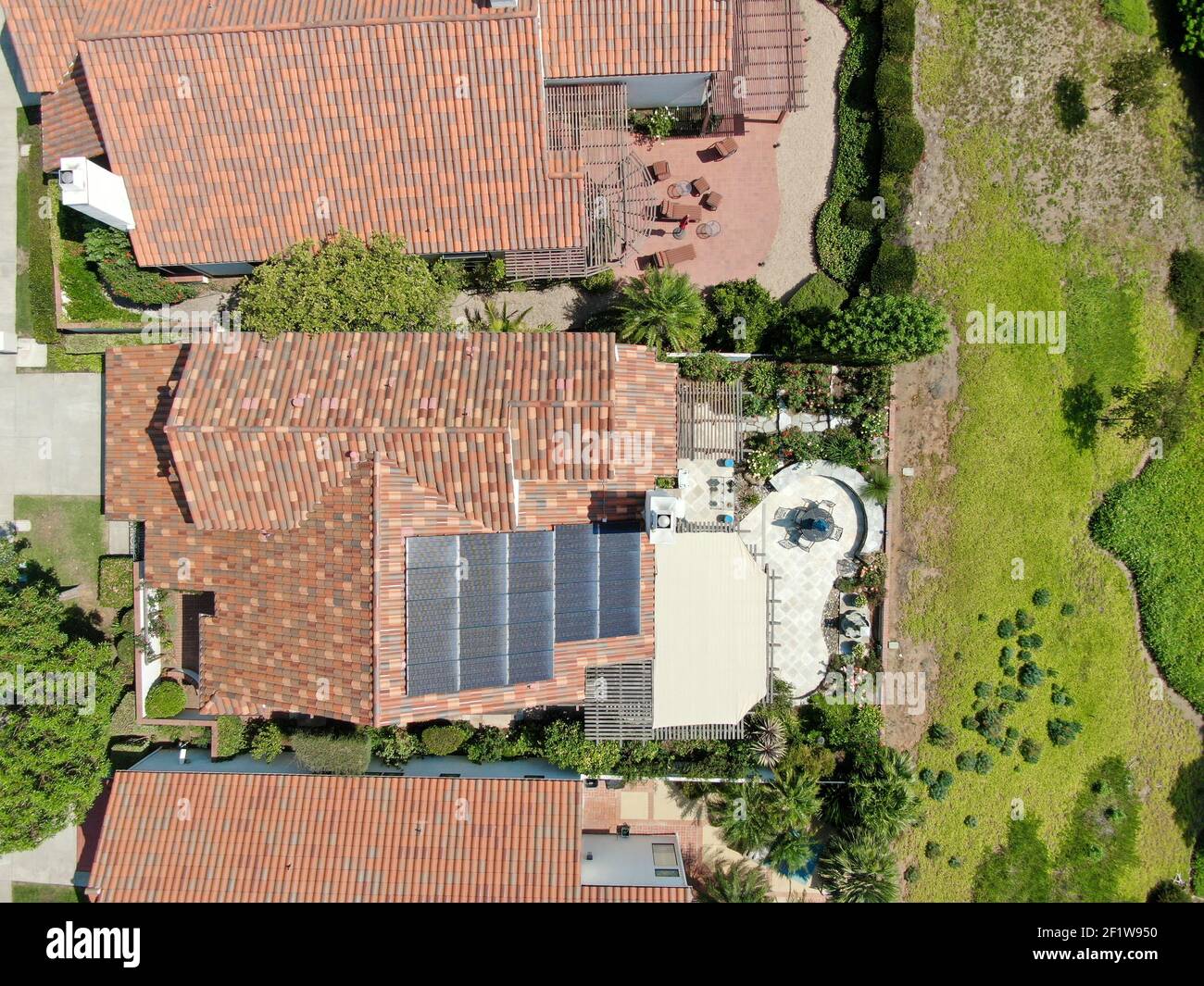Vue aérienne de la maison résidentielle, Californie du Sud Banque D'Images