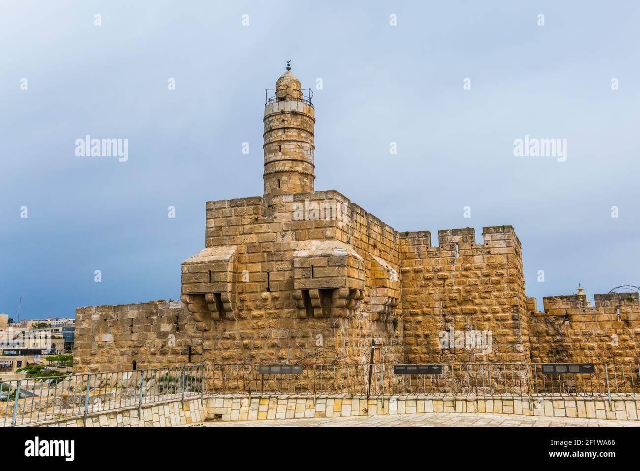 Les murs majestueux de l'ancienne Jérusalem Banque D'Images