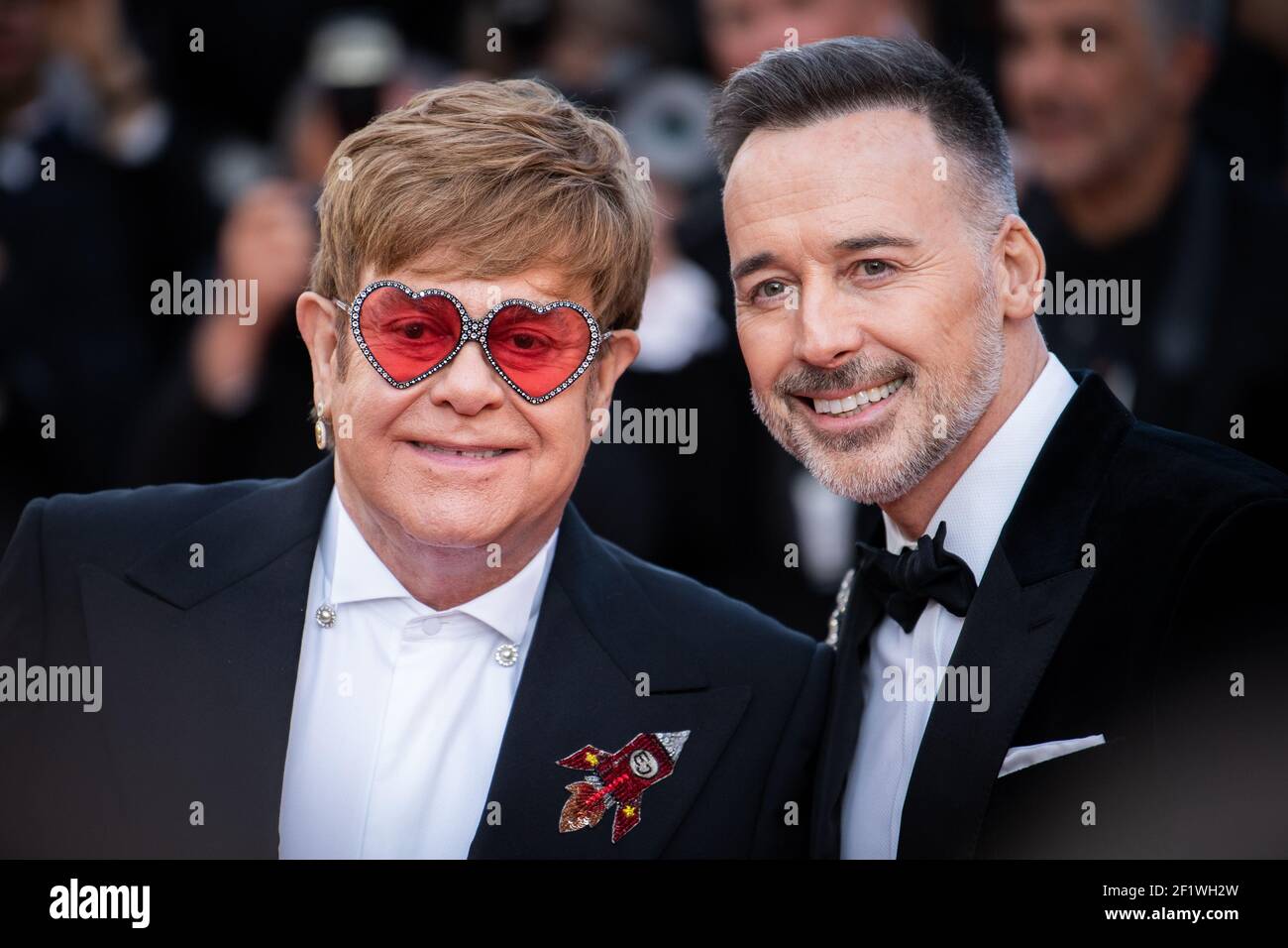 Cannes, France. 16 mai 2019. Elton John et David meubler assistent à la projection de 'Rocket Man' pendant le 72e Festival de Cannes. Credit: Scott Garfitt /Alay Live News Banque D'Images