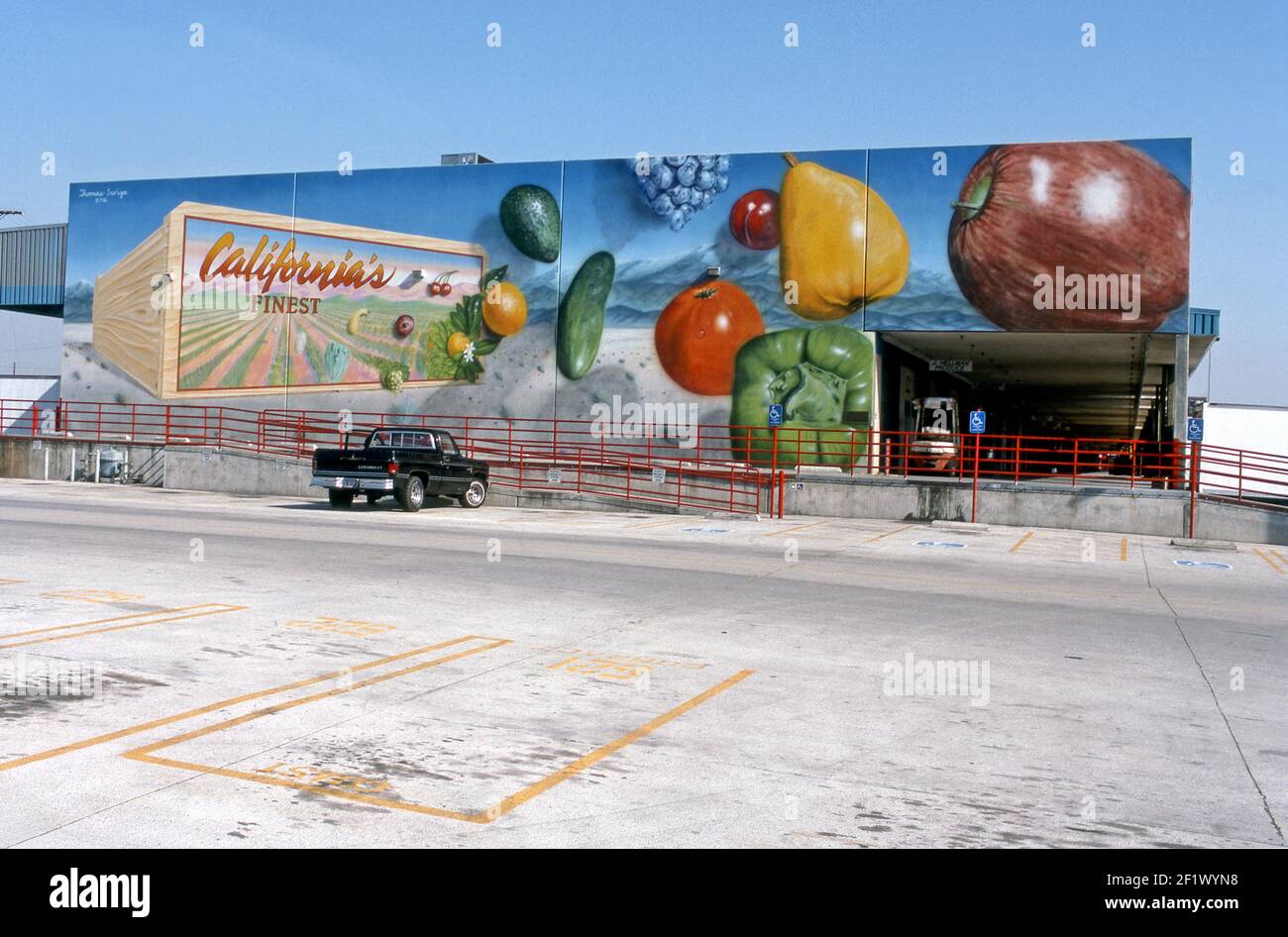 La plus belle fresque de Californie par Thomas Suriya dans le centre-ville de Los Angeles, CA Banque D'Images