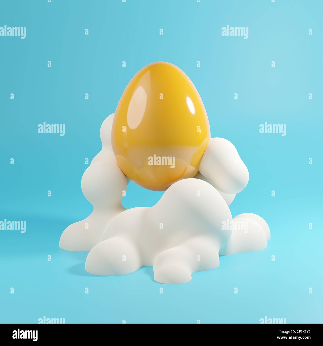 Résumé oeuf de Pâques concept. Illustration 3D Banque D'Images