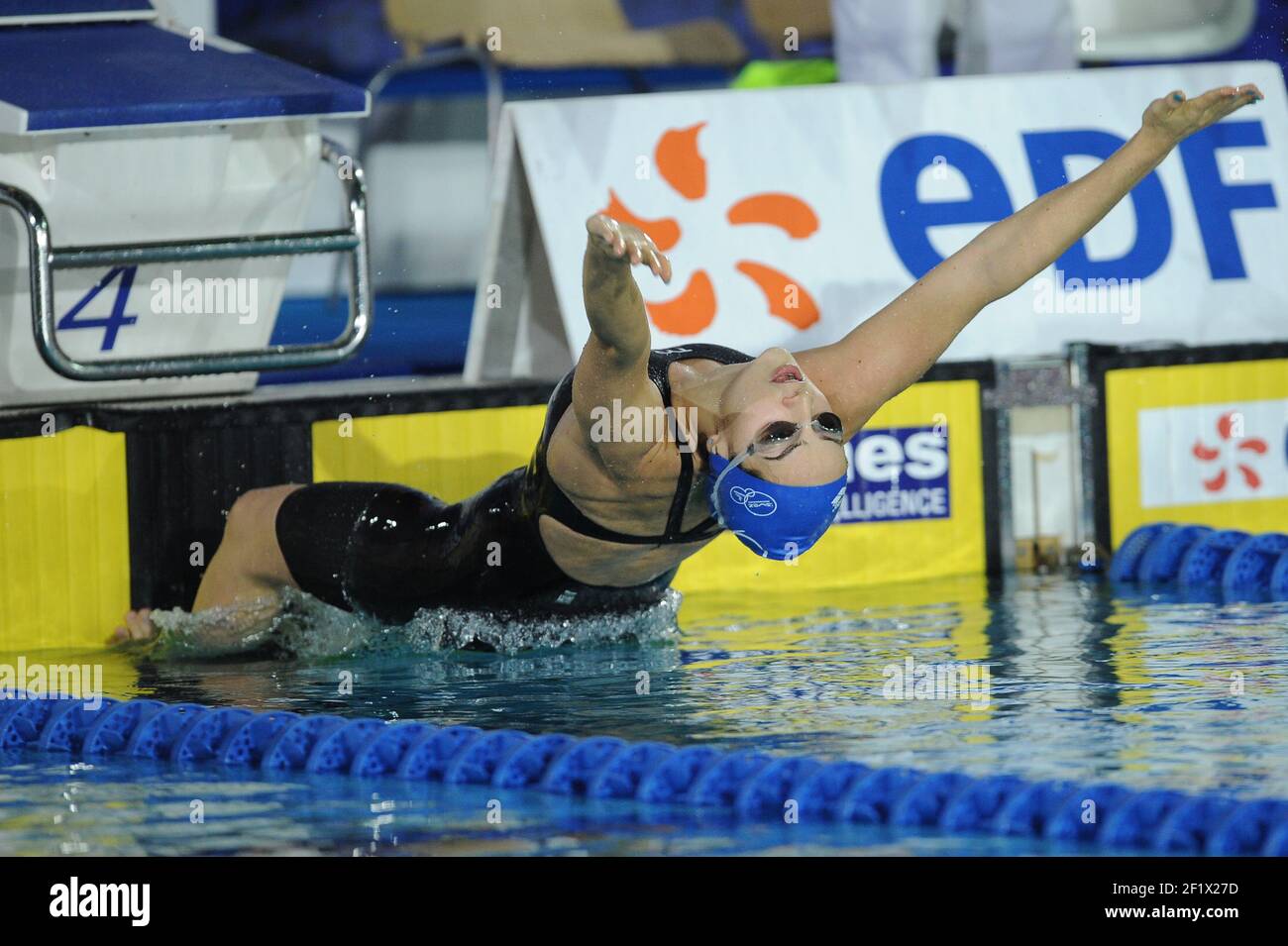 NATATION - CHAMPIONNATS DE FRANCE 2013 - RENNES (FRA) - JOUR 5 - 13/04/2013 - PHOTO STEPHANE KEMPINAIRE / KMSP / DPPI - ANTIAVC 50 M POUR FEMMES - BERYL CASTALDELO (FRA) Banque D'Images