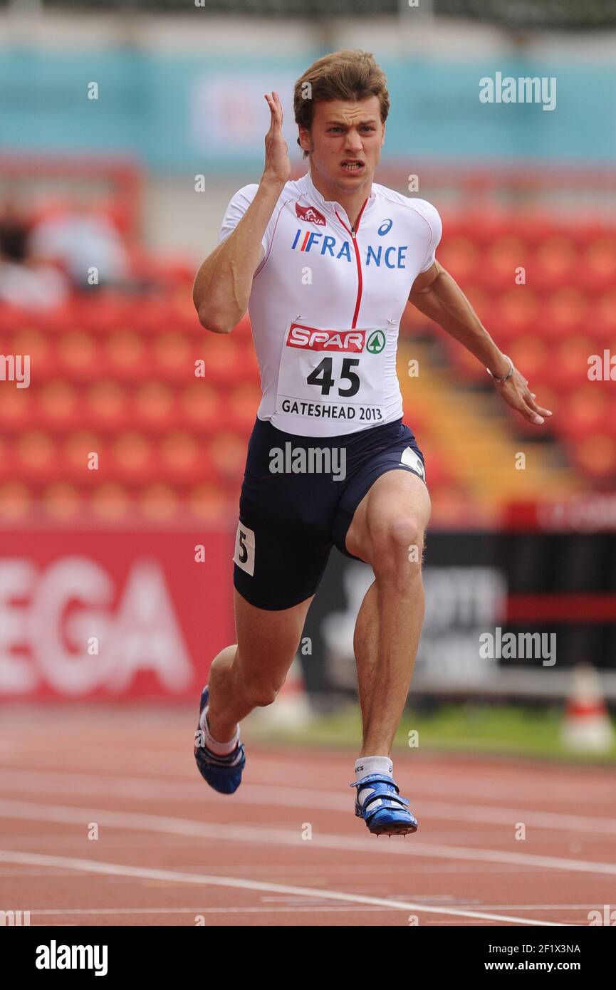 ATHLÉTISME - CHAMPIONNATS D'ÉQUIPE EUROPÉENS 2013 - GATESHEAD (GBR) - APERÇU - 21/06/2013 - PHOTO STEPHANE KEMPINAIRE / KMSP / DPPI - HOMMES 100 M B - CHRISTOPHE LEMAITRE (FRA) Banque D'Images