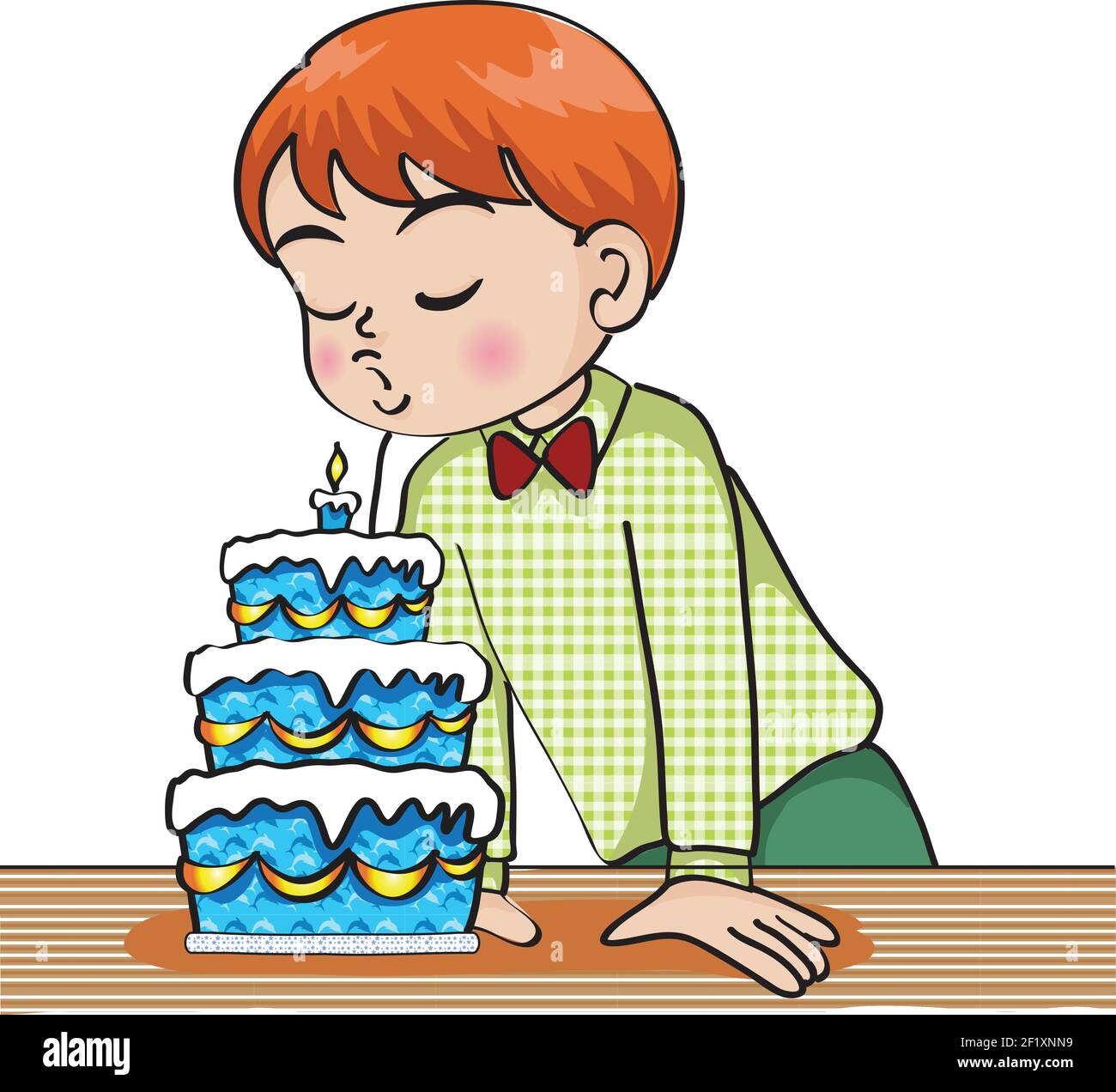 Gâteau d’anniversaire Illustration de Vecteur