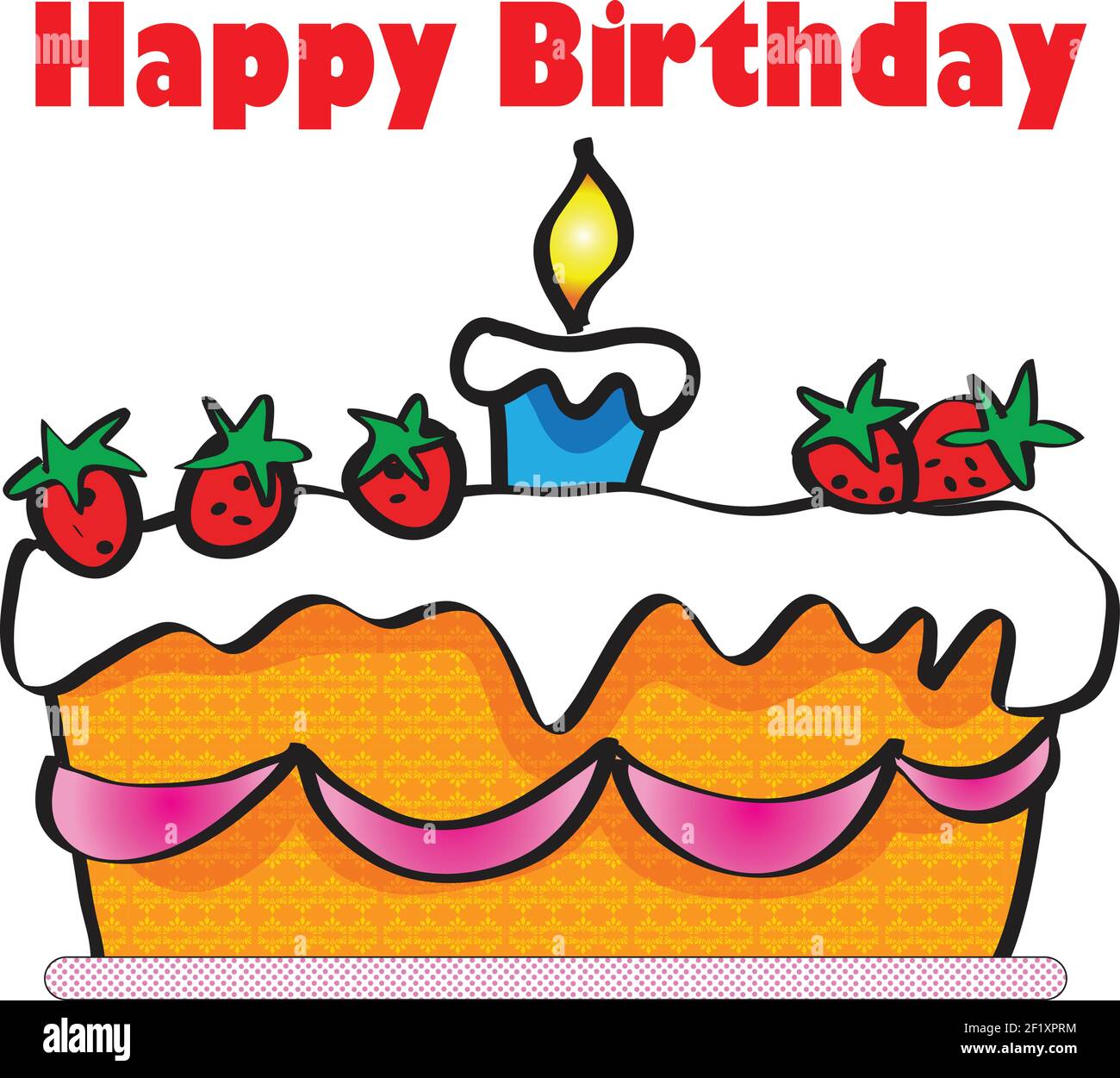 Gâteau d’anniversaire Illustration de Vecteur