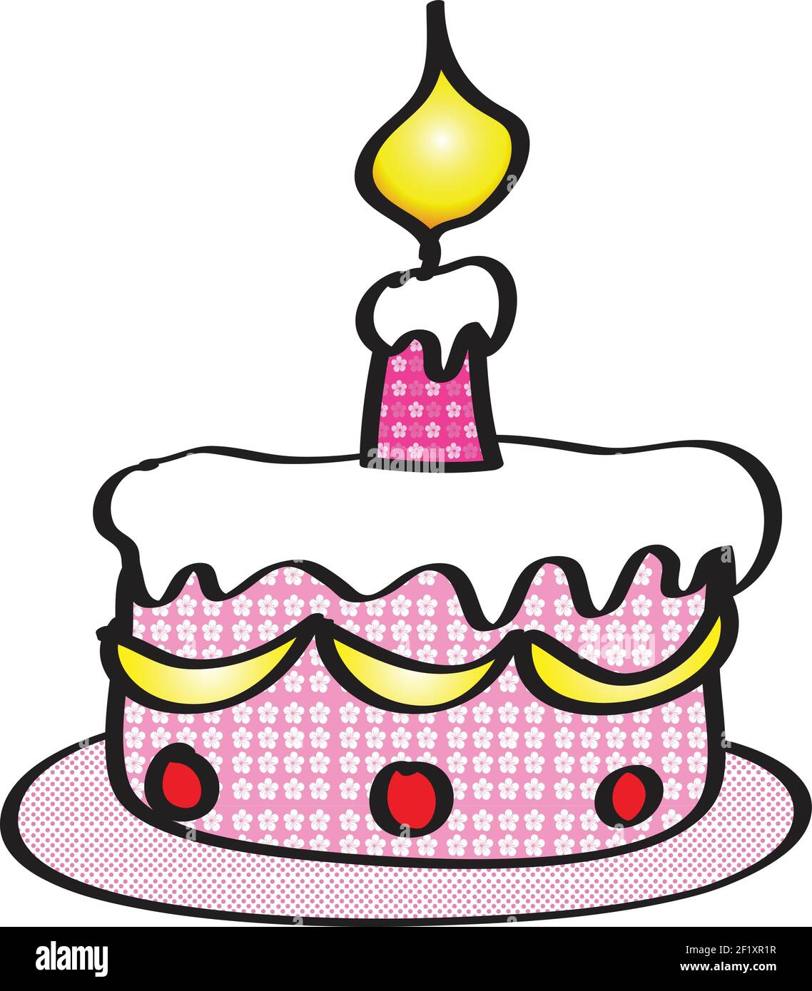 Gâteau d’anniversaire Illustration de Vecteur