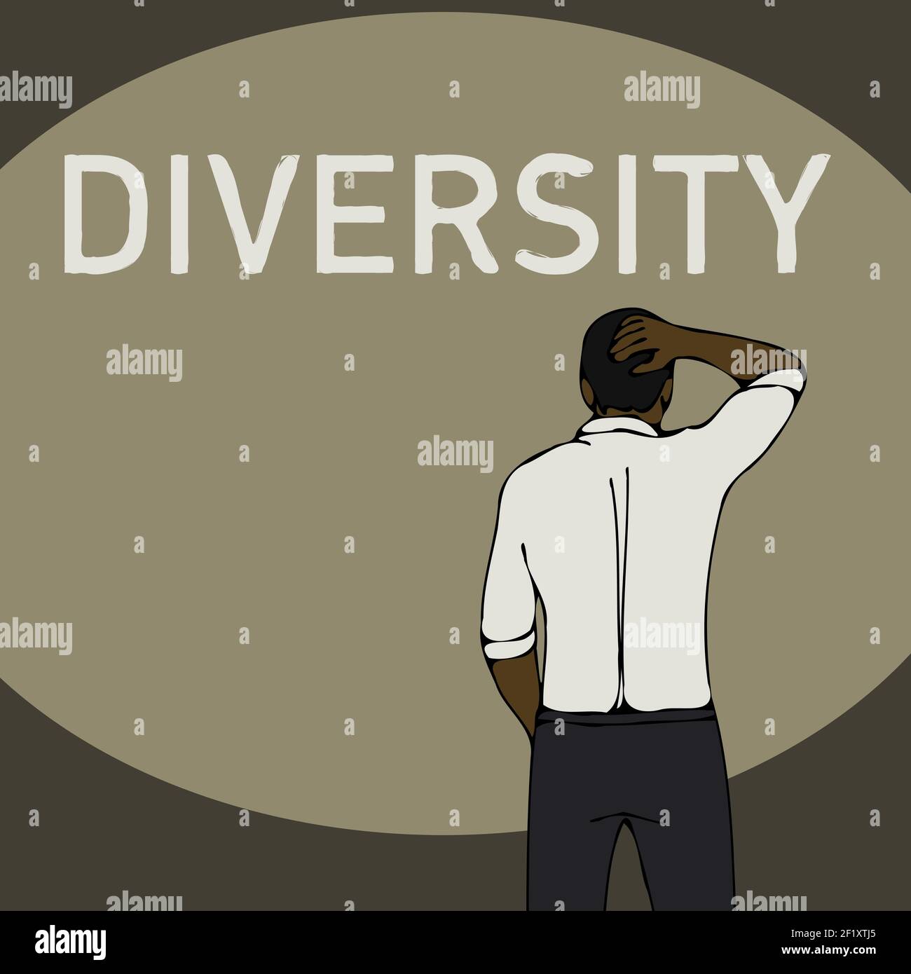 Diversité problème concept noir homme d'affaires Banque D'Images