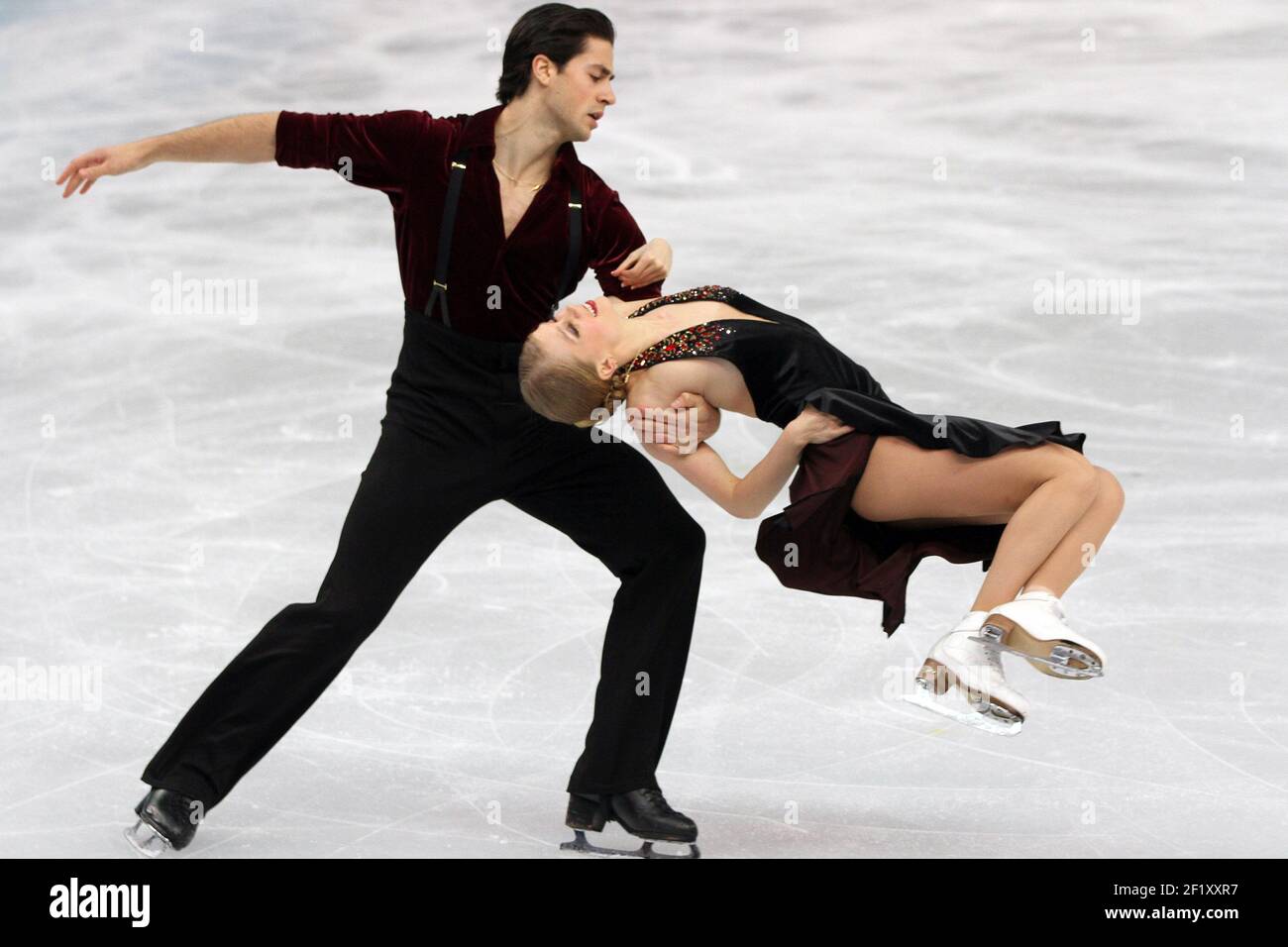 Kaitlyn Weaver et Andrew Poje du Canada , pendant le patinage artistique, la danse sur glace, la danse gratuite des XXII Jeux Olympiques d'hiver Sotchi 2014, au Palais des sports d'Iceberg, le 17 février 2014 à Sotchi, en Russie. Photo Pool KMSP / DPPI Banque D'Images