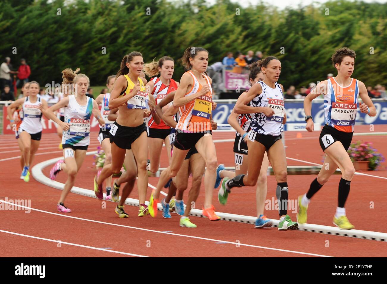 Lors des championnats d'élite français 2014, au stade Georges-Hebert, à Reims, en France, le 11 juillet 2014. Photo Stephane Kempinaire / KMSP / DPPI Banque D'Images