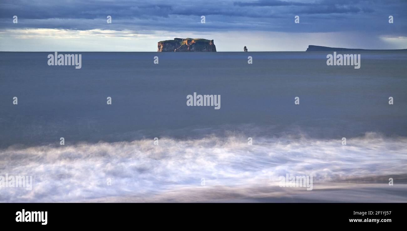 Ile de Drangey à Skagafjoerdur, Islande, Europe Banque D'Images