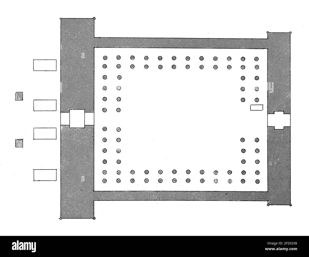 Gravure du XIXe siècle de la cour du temple de Louxor. Publié dans Systematischer Bilder-Atlas zum conversations-Lexikon, Ikonographische Encyklopa Banque D'Images Gravure du XIXe siècle de la cour du temple de Louxor. Publié dans Systematischer Bilder-Atlas zum conversations-Lexikon, Ikonographische Encyklopa Banque D'Images