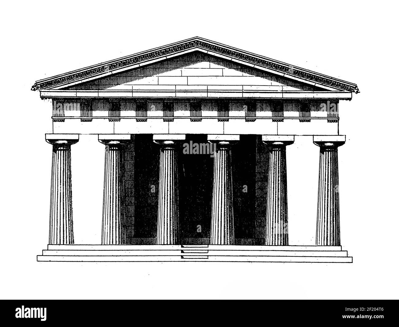 illustration du xixe siècle d'éléments architecturaux anciens. Publié dans Systematischer Bilder-Atlas zum conversations-Lexikon, Ikonographische Encyk Banque D'Images