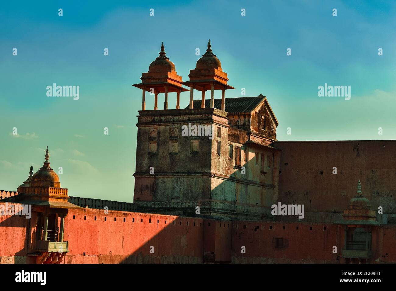 Architecture, conception et paysage de différents forts au Rajasthan, Inde. Banque D'Images