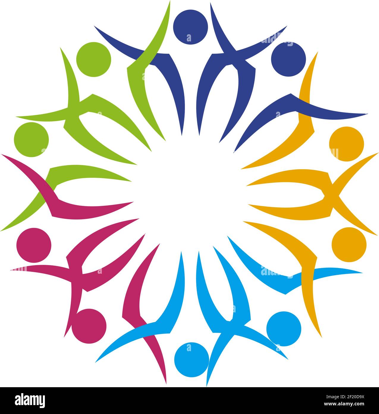 Modèle de conception du logo de la communauté et des soins d'adoption Illustration de Vecteur