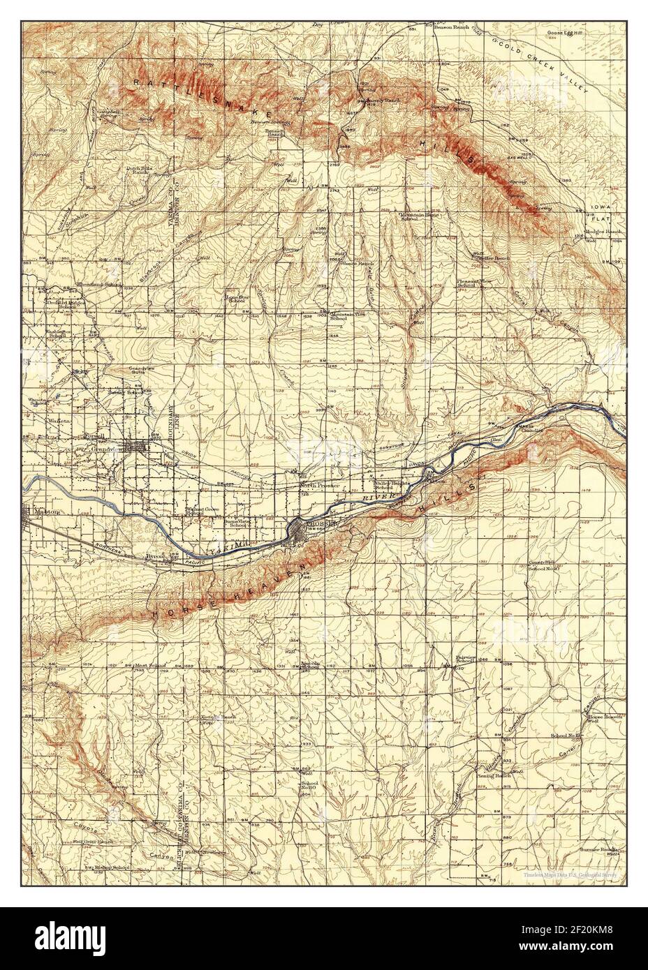 Carte de washington prosser Banque de photographies et d’images à haute