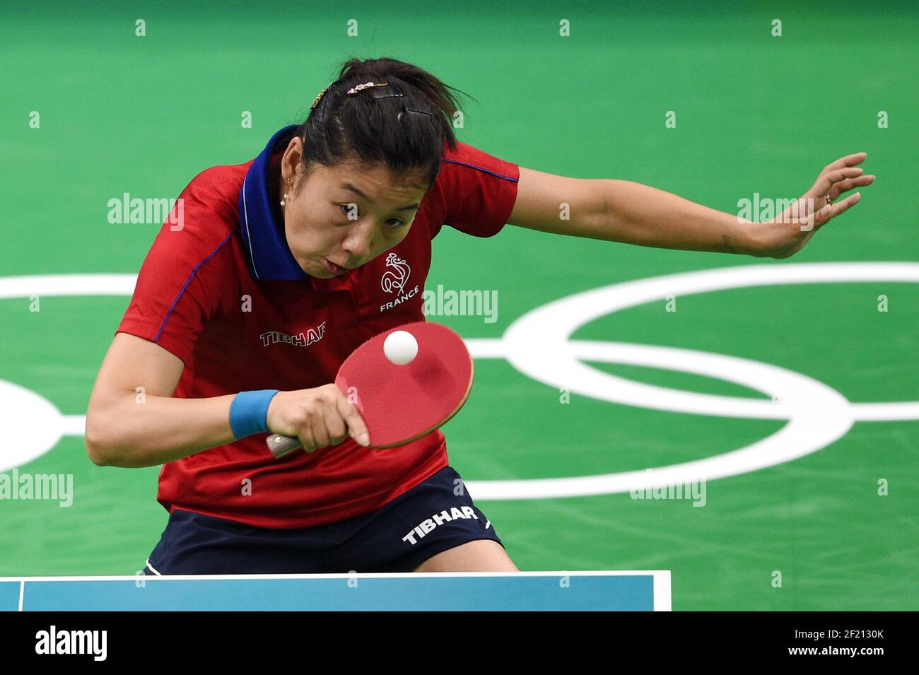Xue Li en France participe aux Jeux Olympiques RIO 2016, tennis de table,  le 7 août 2016, à Rio, Brésil - photo Philippe Millereau / KMSP / DPPI  Photo Stock - Alamy