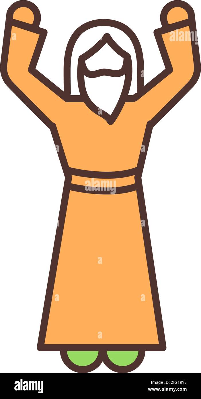 Icône de couleur RVB du chef religieux Illustration de Vecteur