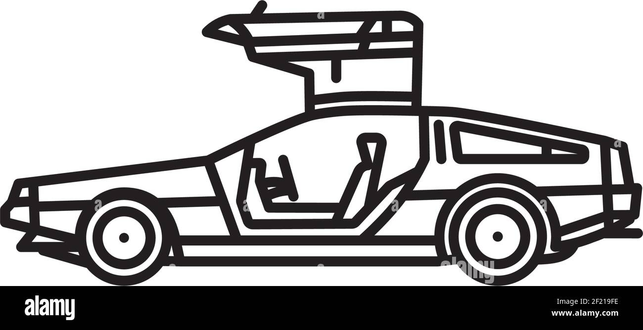 Dessin Delorean Retour Vers Le Futur Retour vers le futur Banque d'images vectorielles - Alamy
