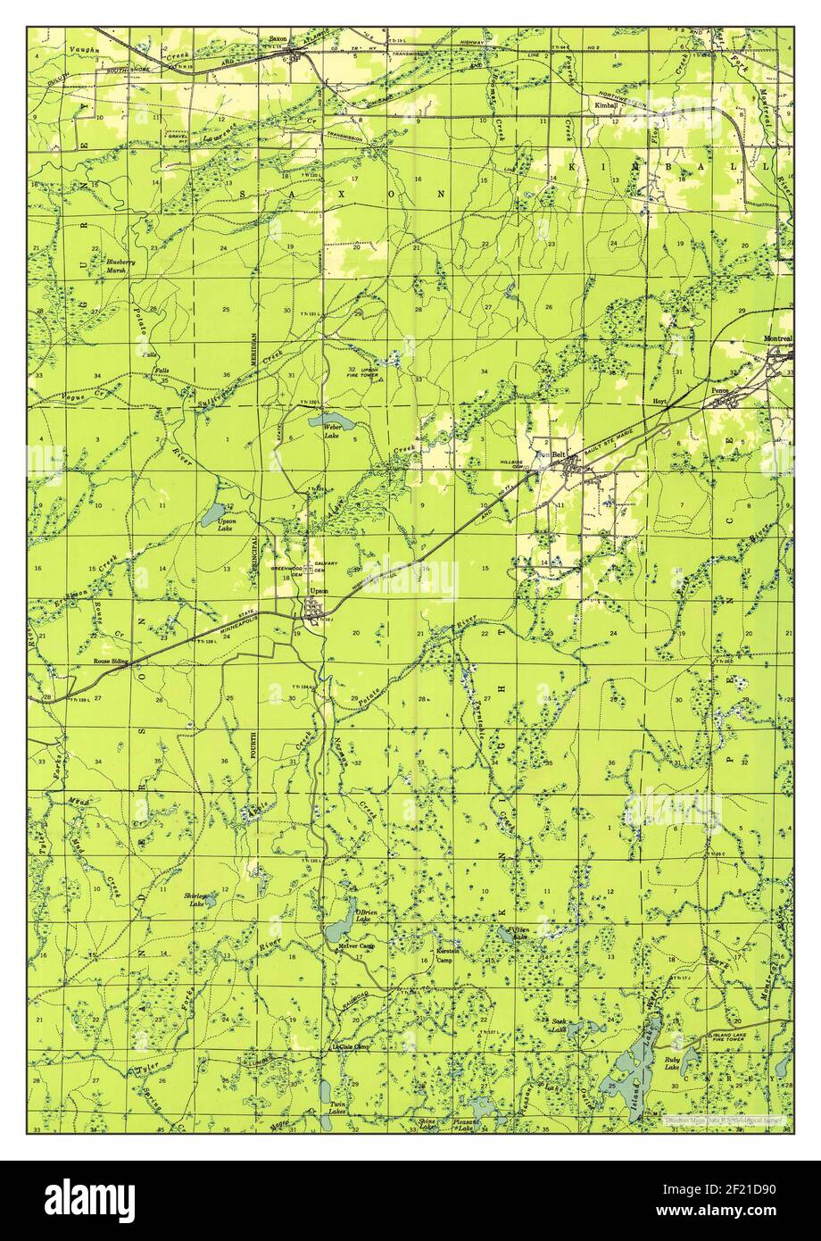 Carte de upson wisconsin Banque de photographies et d’images à haute