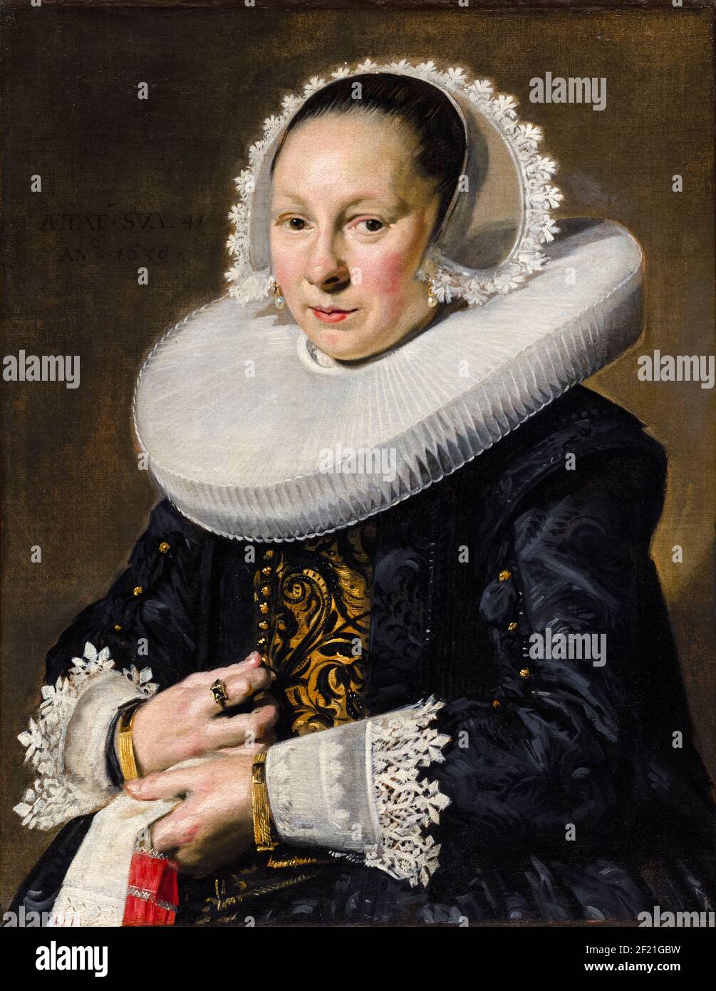 Frans Hals, Portrait d'une femme, peinture, 1638 Banque D'Images