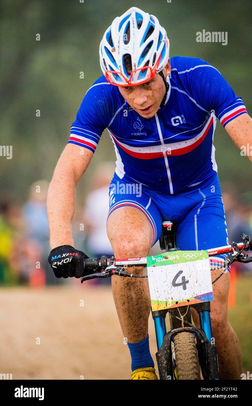 France s Maxime Marotte Mountain Bike Homme s Cross-Country pendant les Jeux Olympiques RIO 2016, Cyclisme Mountain Bike, le 21 août 2016, à Rio, Brésil - photo Vincent Curutchet / KMSP / DPPI Banque D'Images