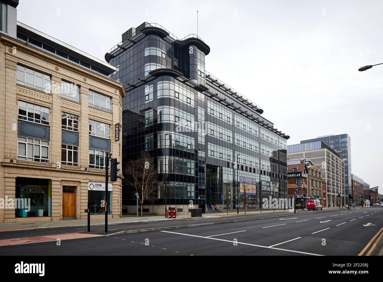 Ancien bâtiment d'impression de journaux Express Building à Manchester Great Ancoats Rue Banque D'Images