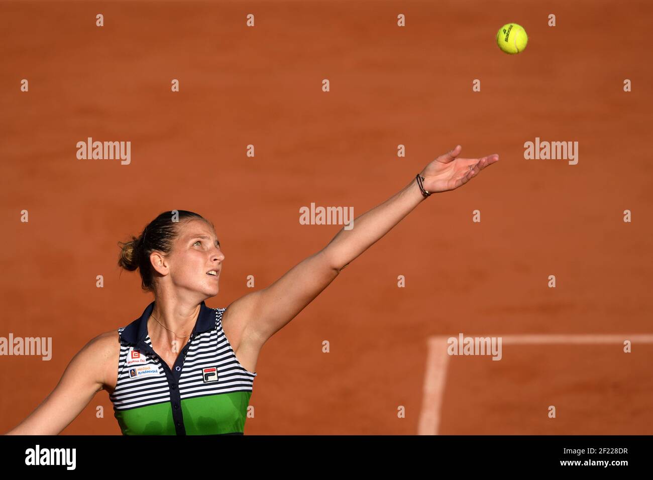 Karolina Pliskova participe à la demi-finale de Roland Garros French tennis Open 2017, le 8 juin 2017, au stade Roland Garros à Paris, France - photo Philippe Millereau / KMSP / DPPI Banque D'Images