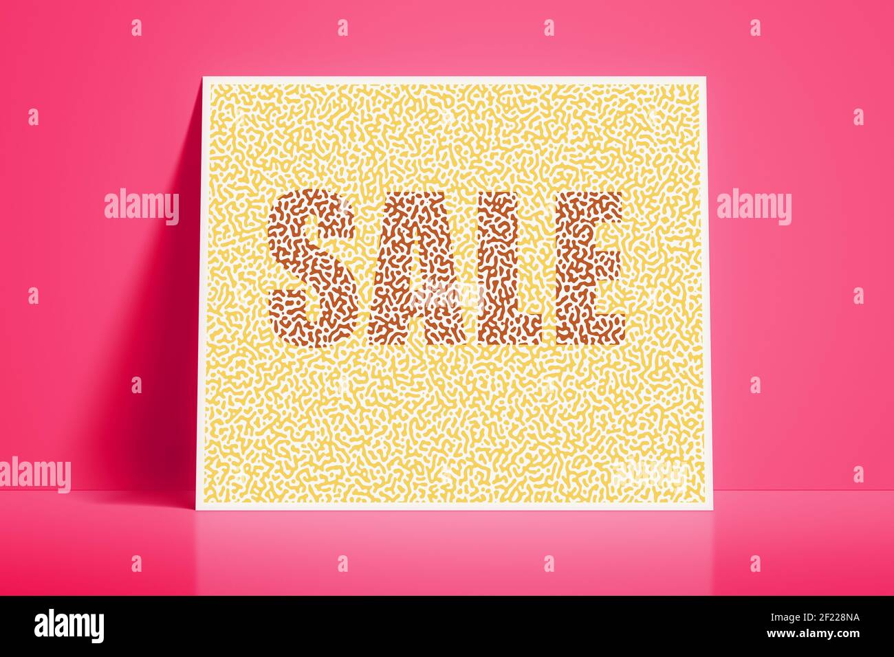 Carte texturée avec le mot solde Banque D'Images