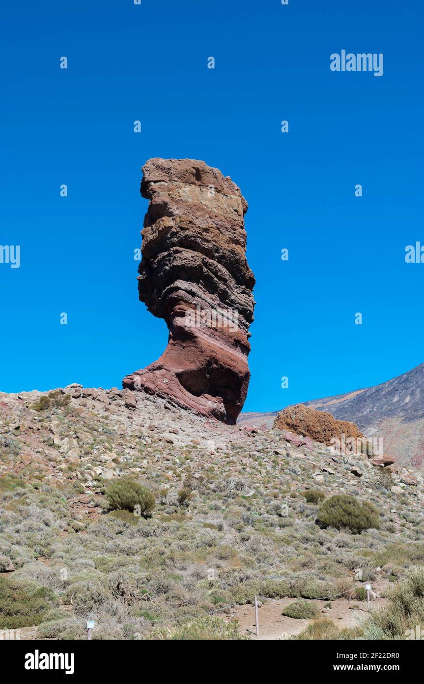 Roques de García, formation rocheuse sur l'île espagnole des Canaries de Ténérife sous le volcan Teide. Banque D'Images