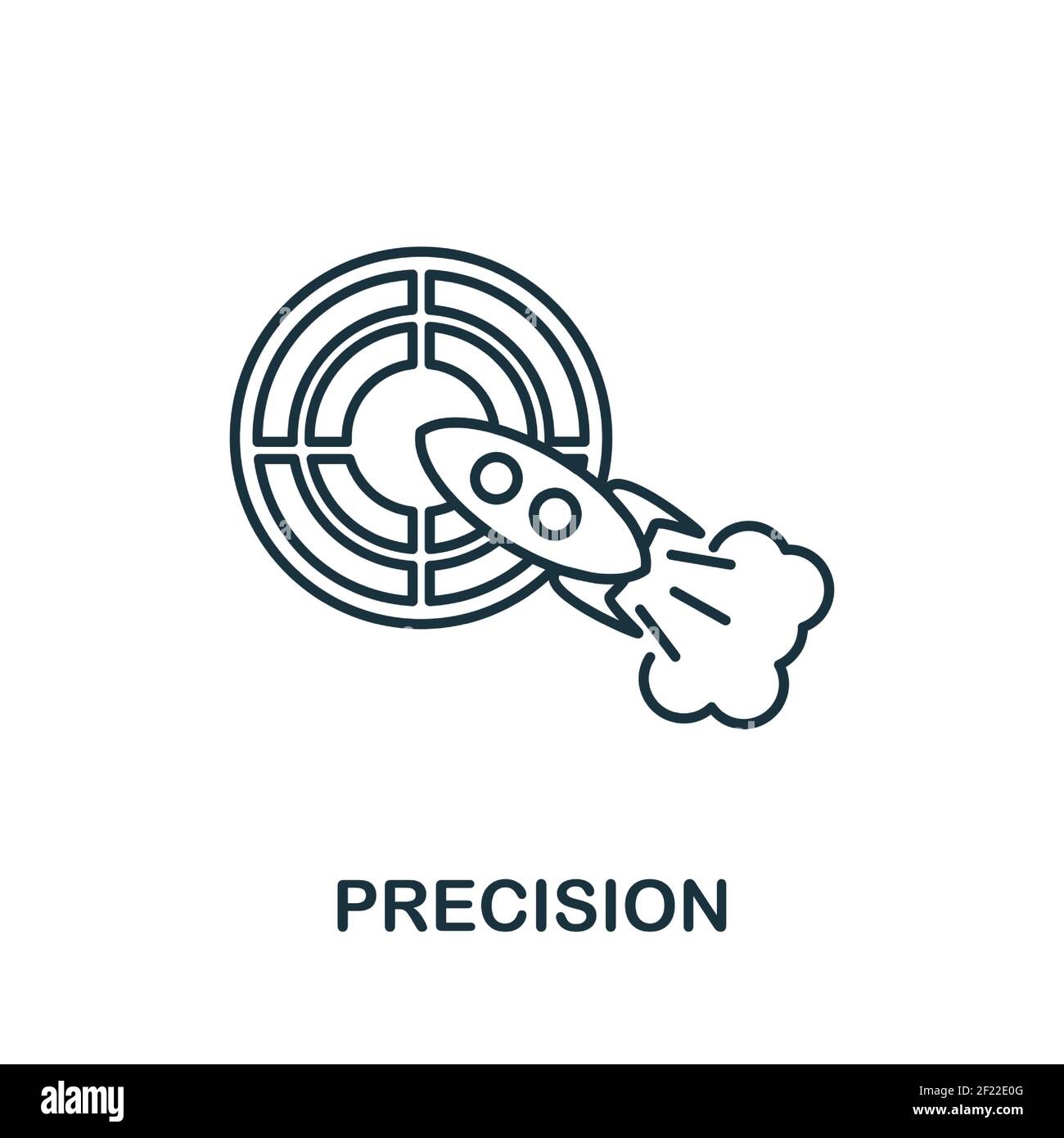 Icône précision. Illustration simple de la collection de démarrage ...