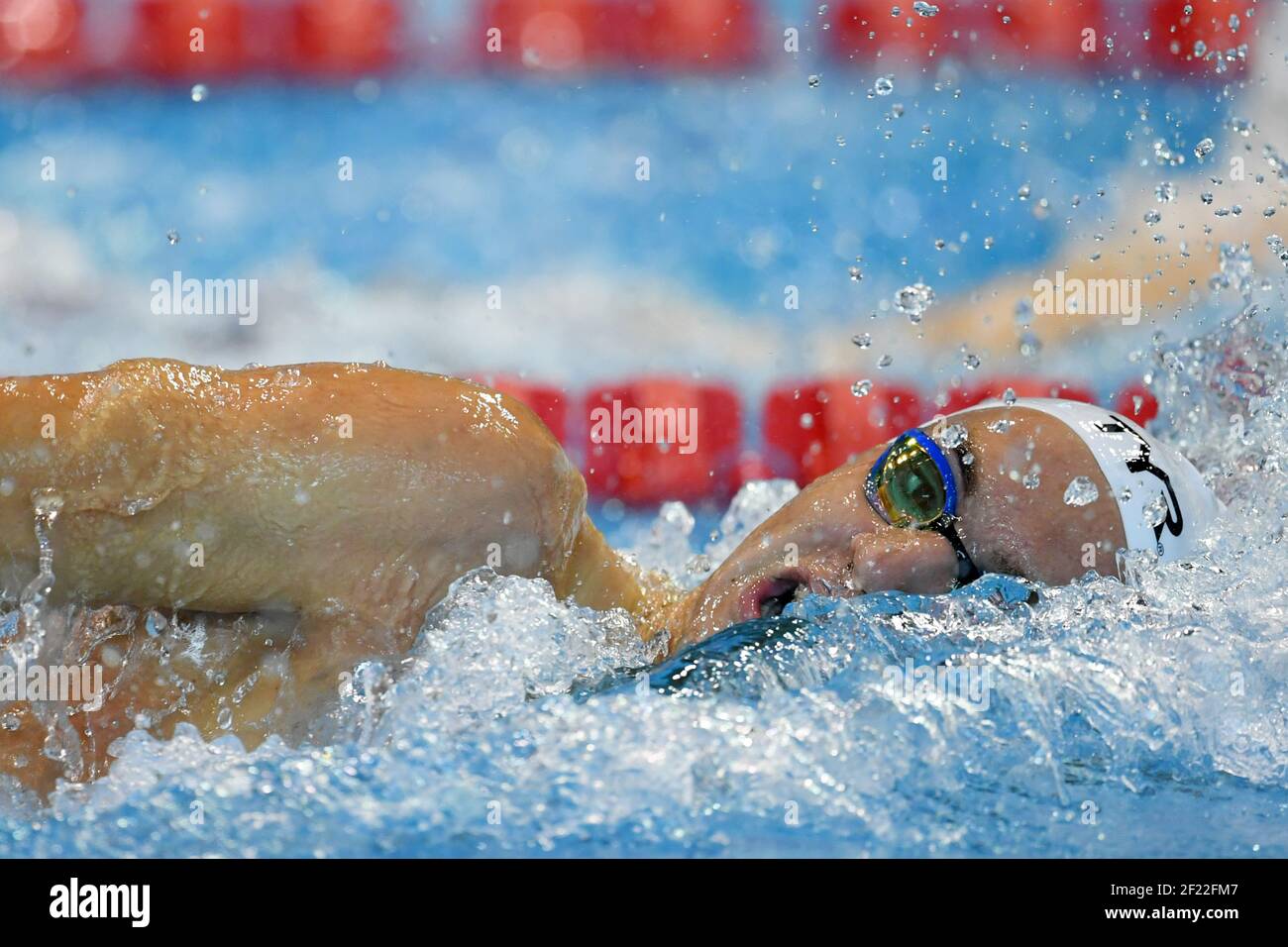 Hugo Sagnes participe en 200m freestyle hommes préliminaire pendant le Festival olympique de la Jeunesse européenne 2017 à Gyor, Hongrie, jour 2, le 24 juillet 2017 - photo Philippe Millereau / KMSP / DPPI Banque D'Images