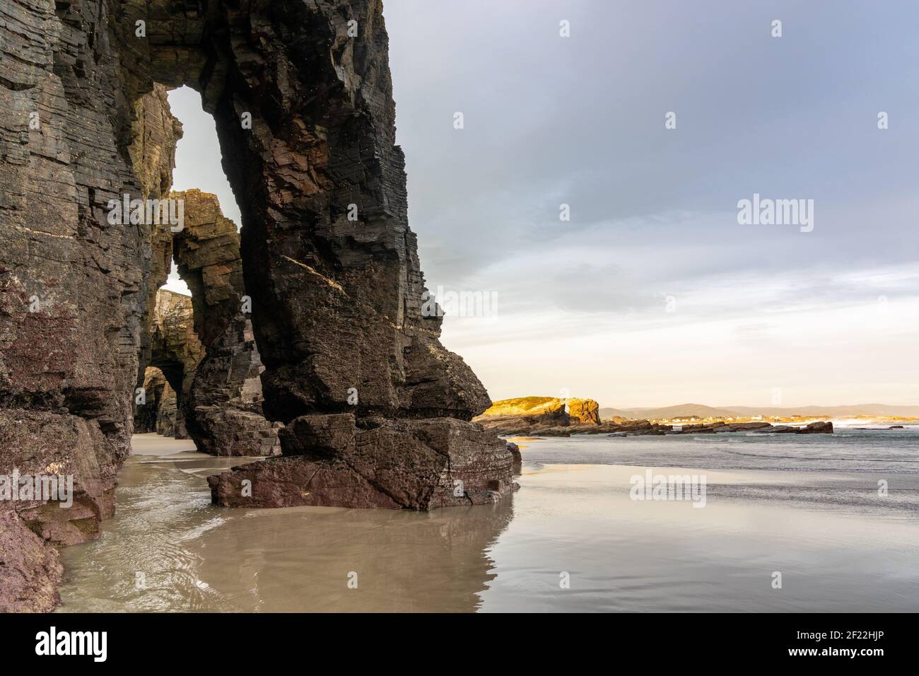 La plage Playa de las Catedrales en Galice, dans le nord Espagne Banque D'Images