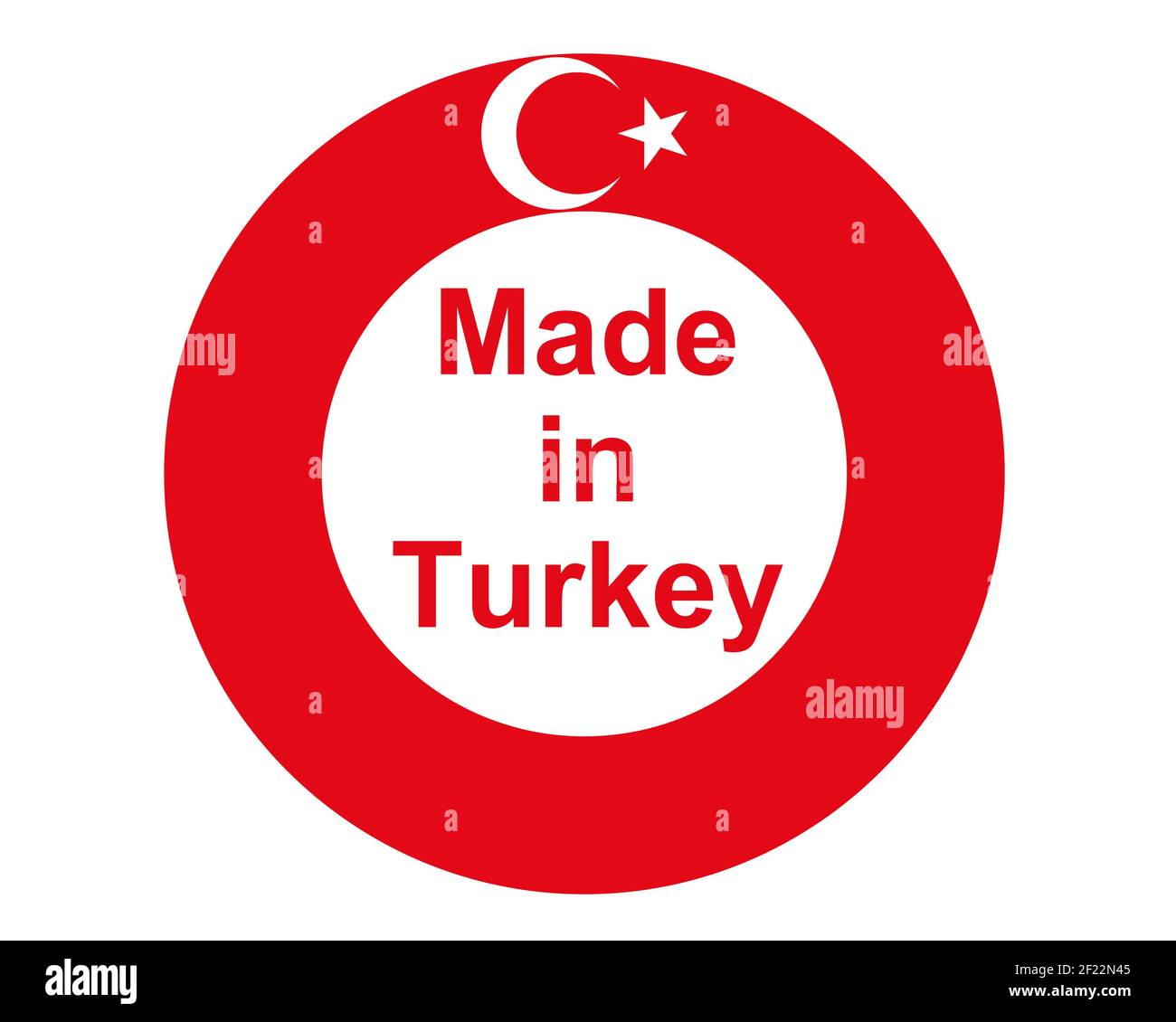 Sceau de qualité faite en Turquie Banque D'Images