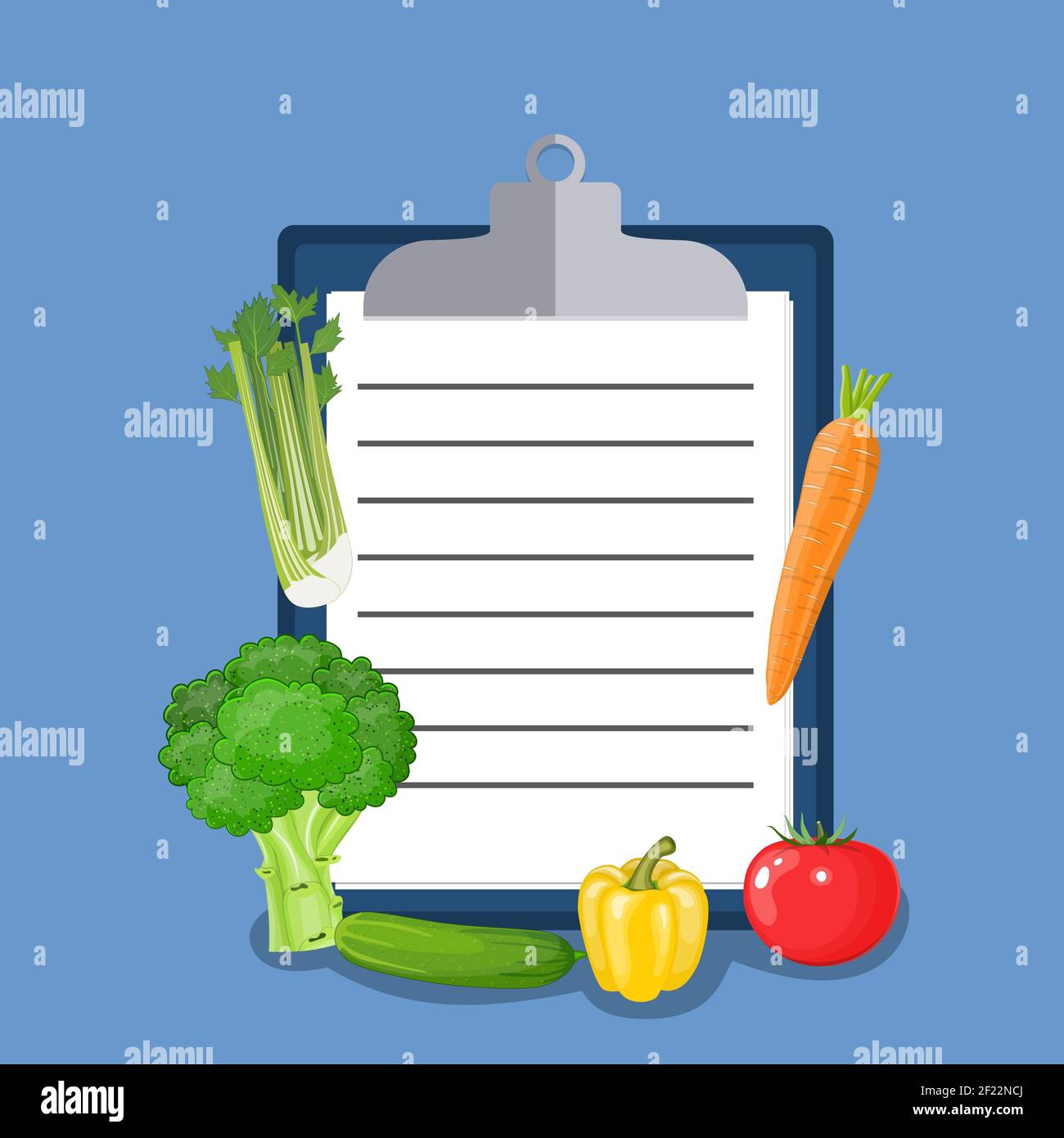 Liste de contrôle du plan de régime végétalien. Illustration de Vecteur