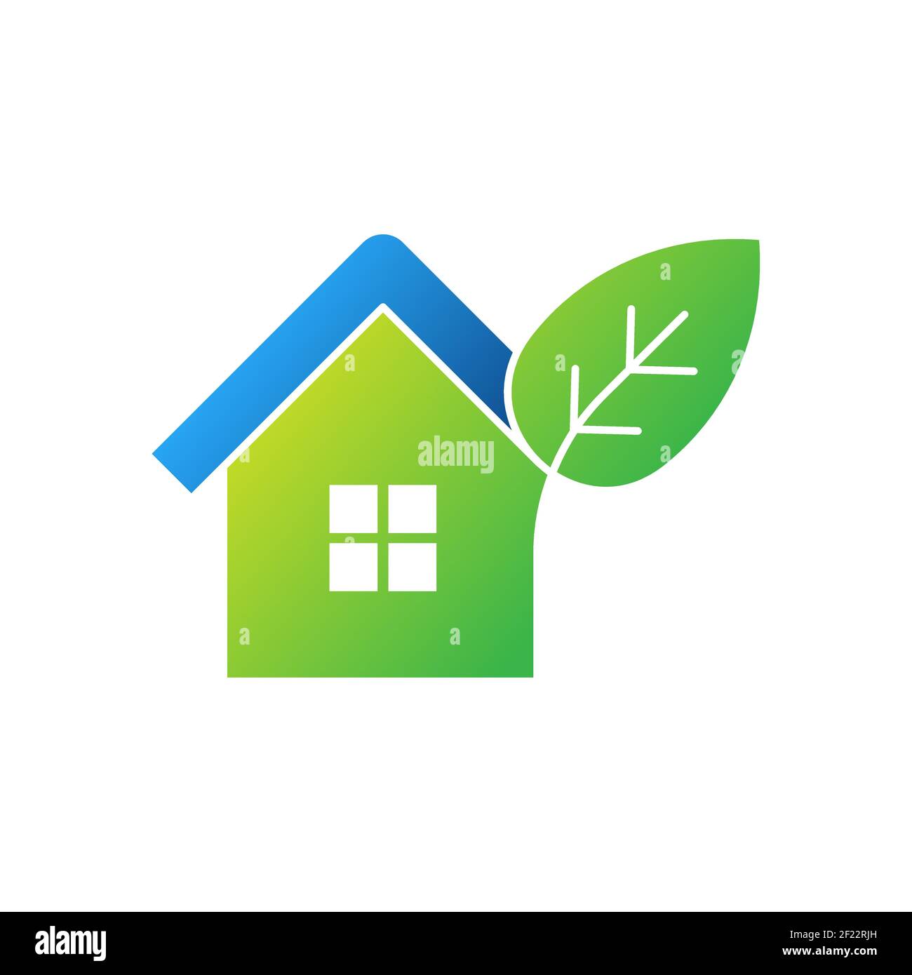 Logo Green Eco Home icône illustration du design Vector. Modèle de vecteur de conception d'icône de logo Ecology Home. Design tendance Eco Smart House vector Icon Illustration de Vecteur