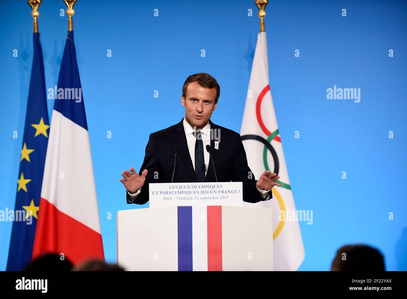 Président de la République française Emmanuel Macron lors de la ...