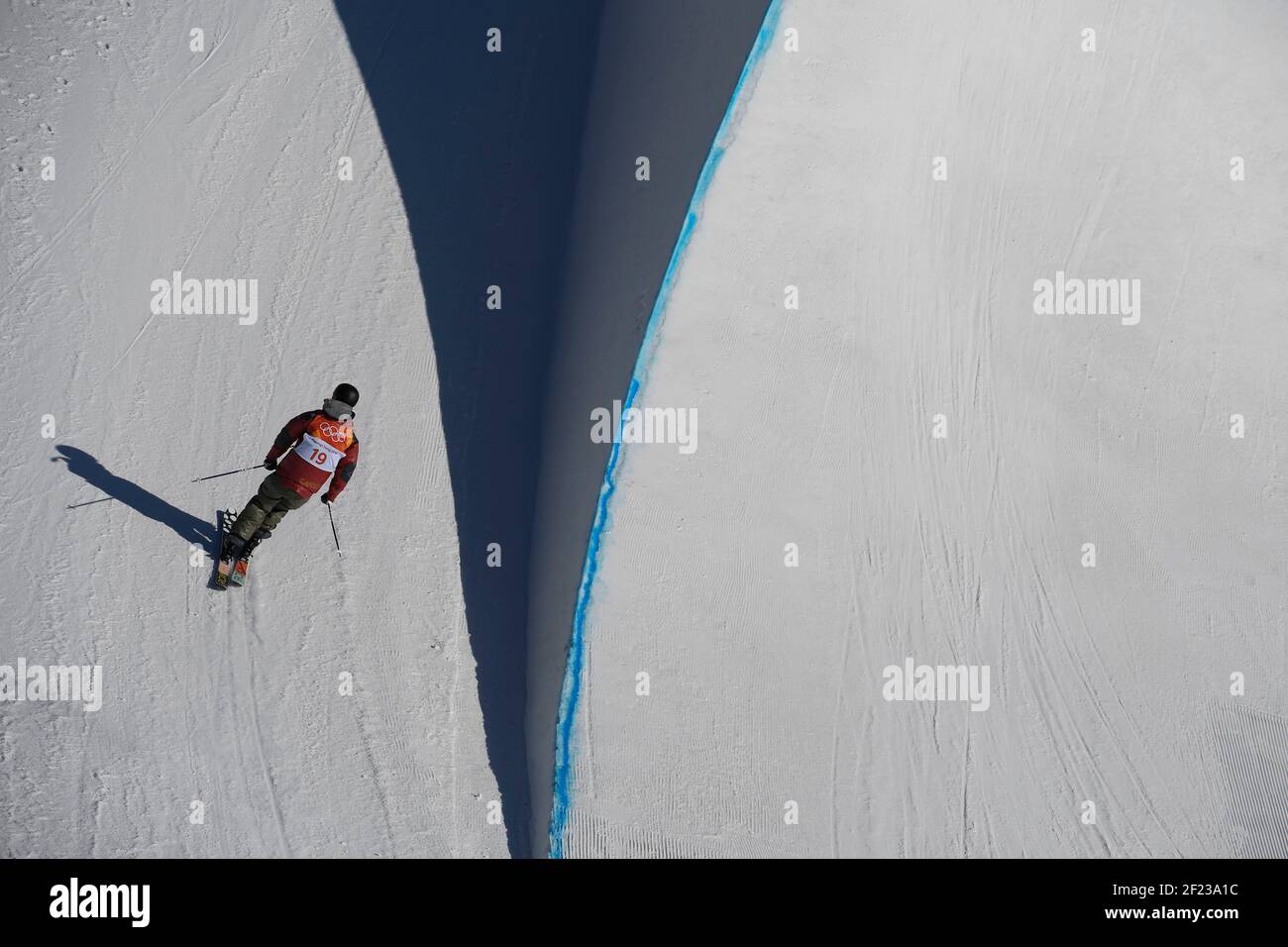 Illustration pendant les XXIII Jeux Olympiques d'hiver Pyeongchang 2018, ski acrobatique, le 17 février 2018, au Phoenix Park à Pyeongchang, Corée du Sud - photo Julien Crosnier / KMSP / DPPI Banque D'Images