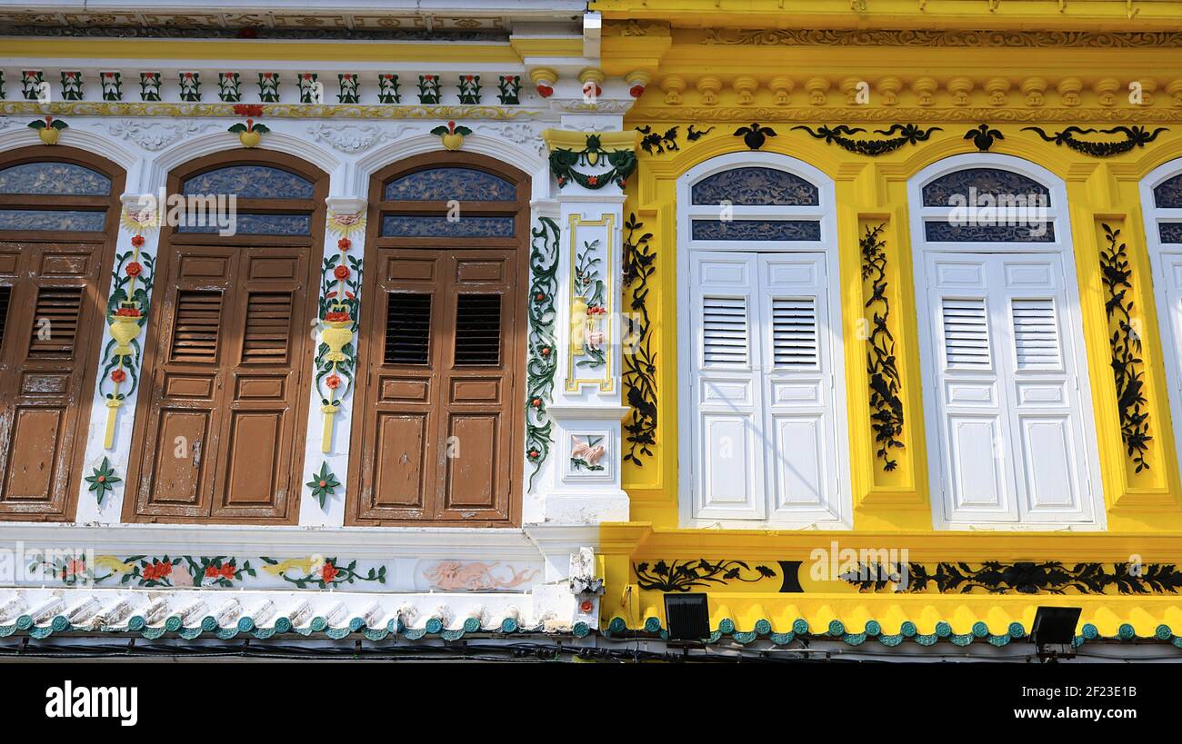 Maisons des Peranakans Banque D'Images