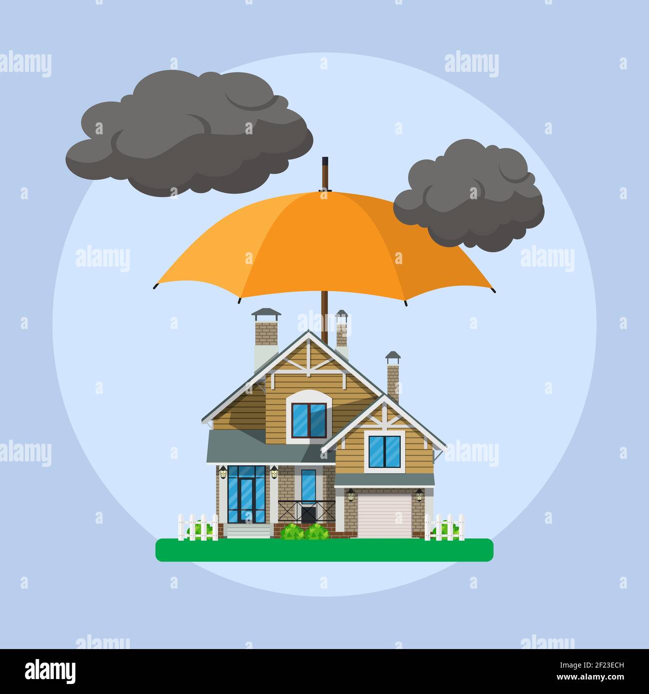 Concept d'assurance habitation. Illustration de Vecteur Concept d'assurance habitation. Illustration de Vecteur