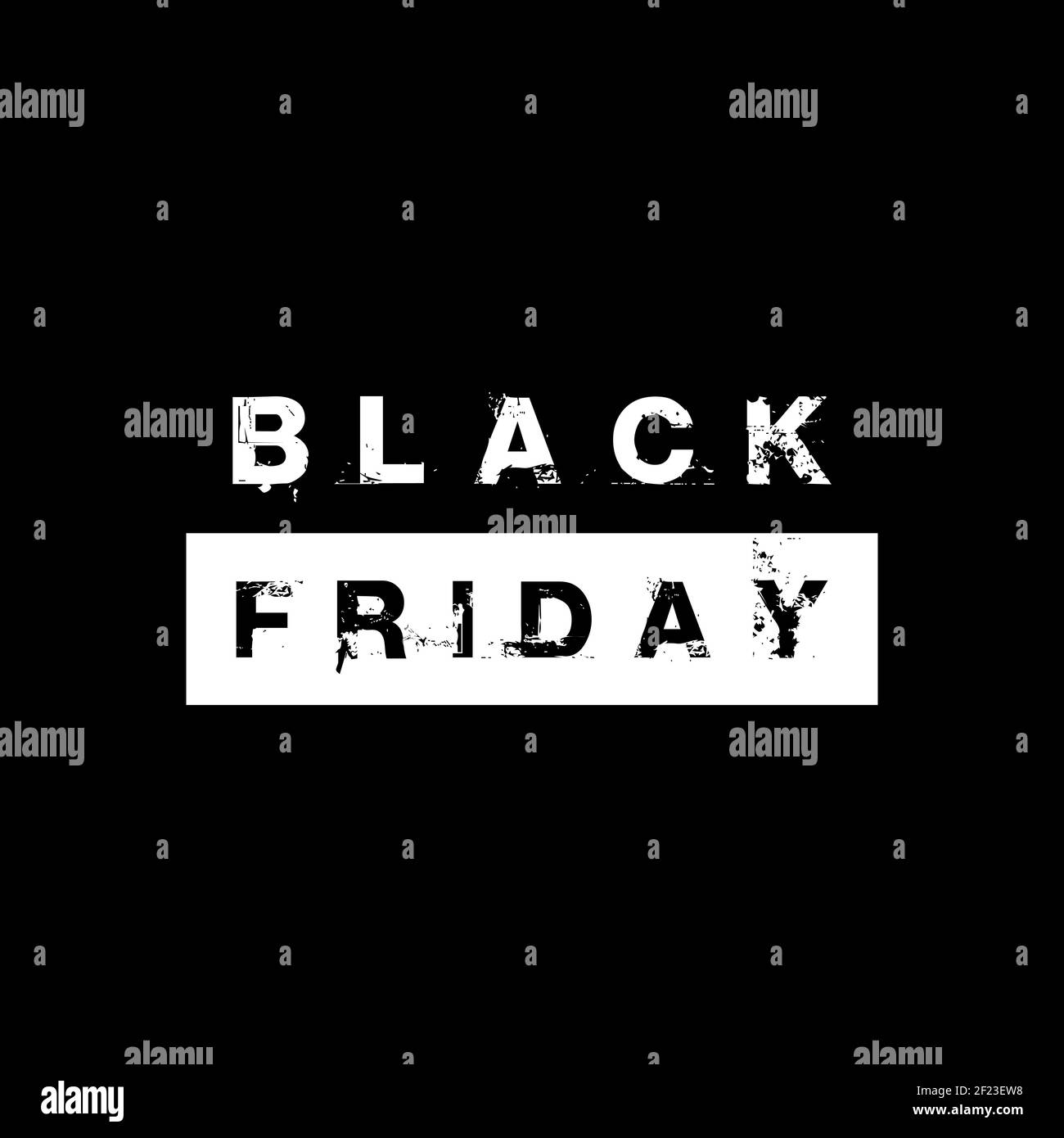 Bannière de solde du Vendredi fou. Inscription blanche Vendredi noir sur fond noir. Illustration vectorielle EPS 10 Illustration de Vecteur