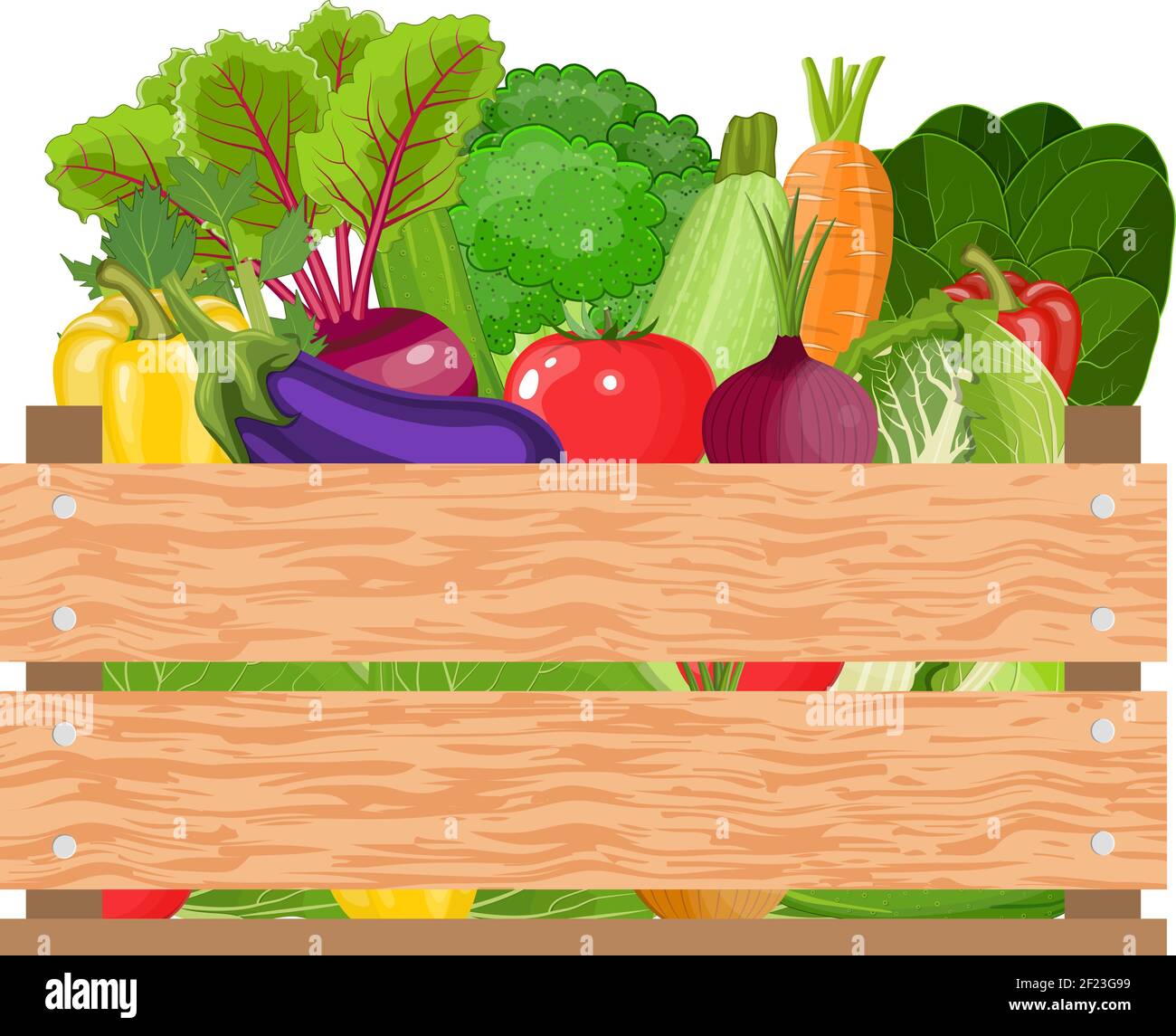 Légumes frais et sains Illustration de Vecteur