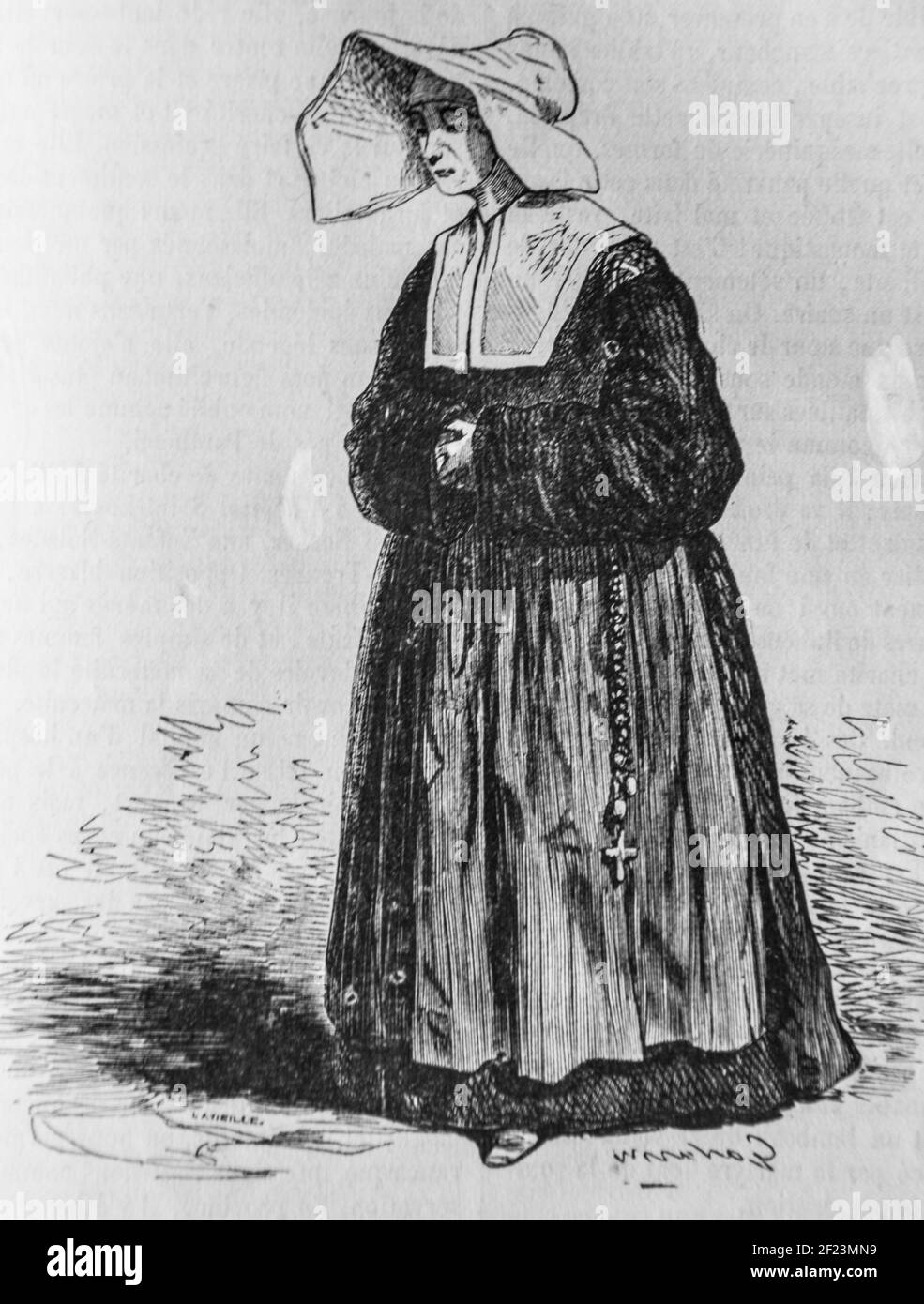 la soeur de charite, les français peints par eux-memes, éditeur n.j. philippart 1861 Banque D'Images