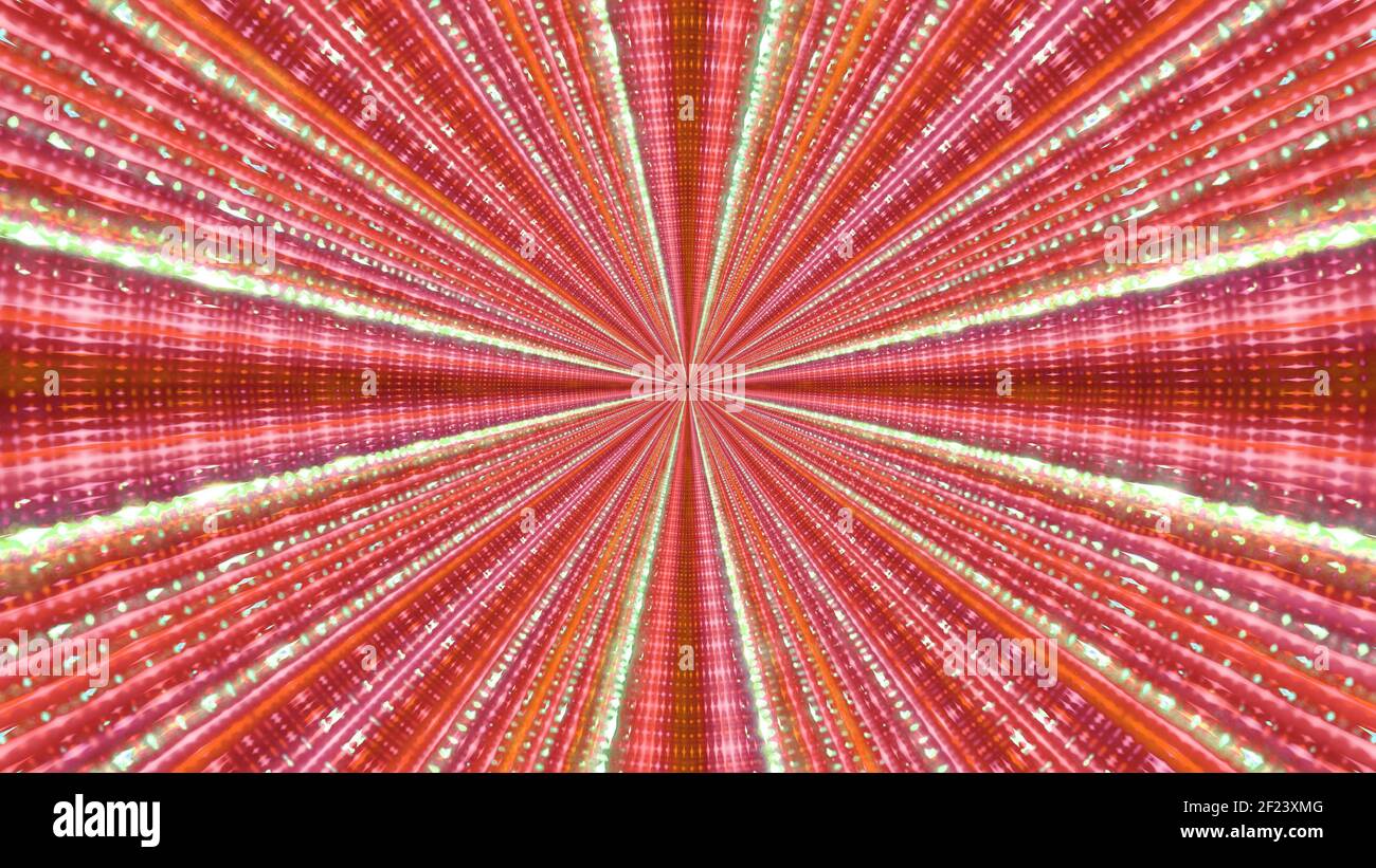 Illustration 3D de rayons néon multicolores Banque D'Images