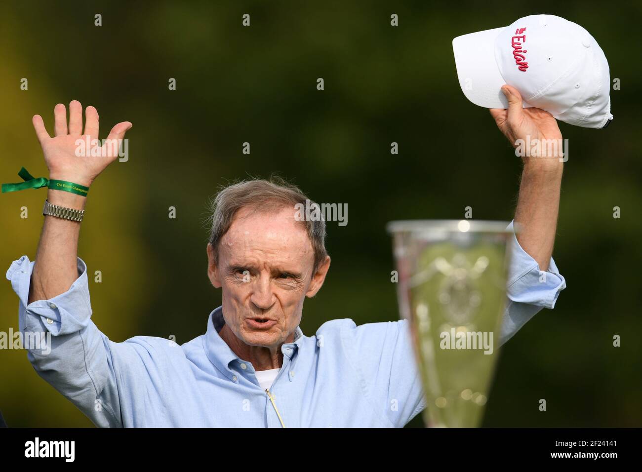 Jean-Claude Killy lors du dernier tour du championnat LPGA Evian 2018, jour 7, au club de golf Evian Resort, à Evian-les-bains, France, le 16 septembre 2018, Photo Philippe Millereau / KMSP / DPPI Banque D'Images
